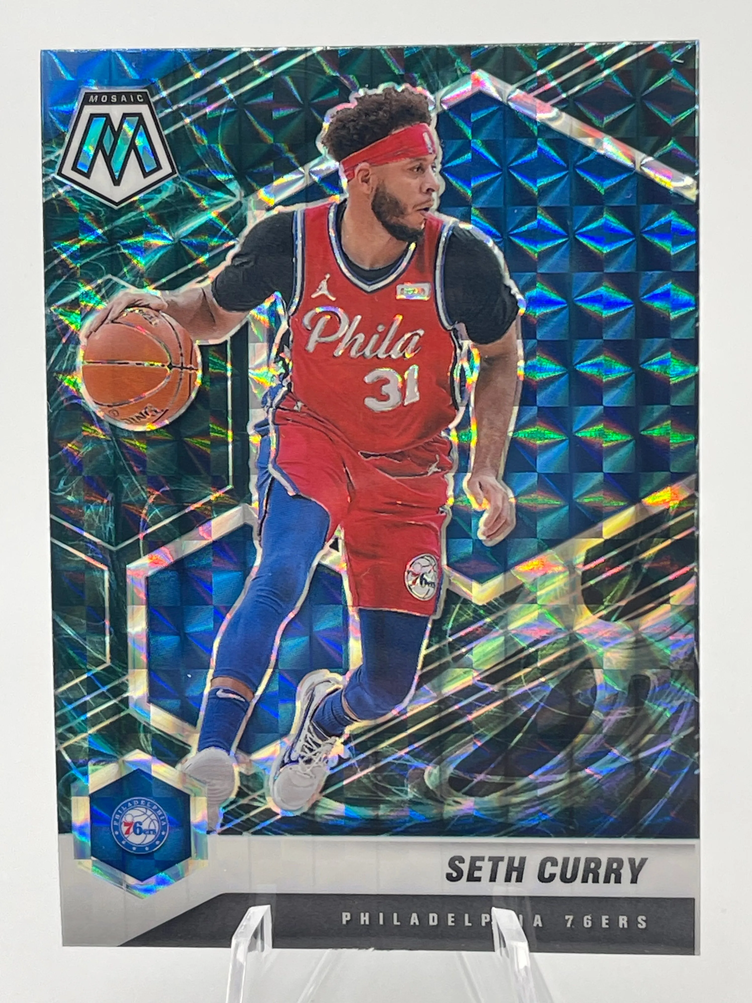 Product image for 2020-21 Panini Mosaic Genesis Prizm Seth Curry #97