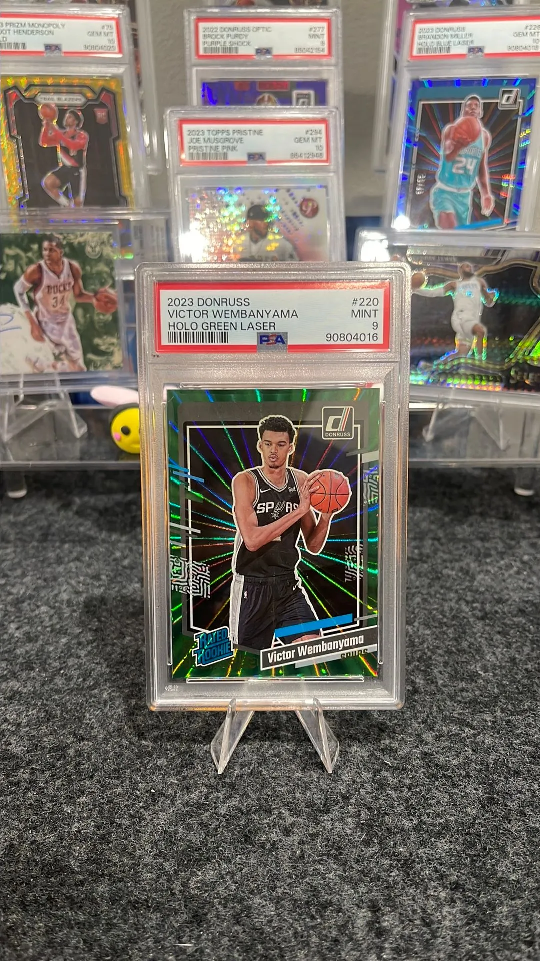 Product image for Victor Wembanyama Green Laser PSA 9