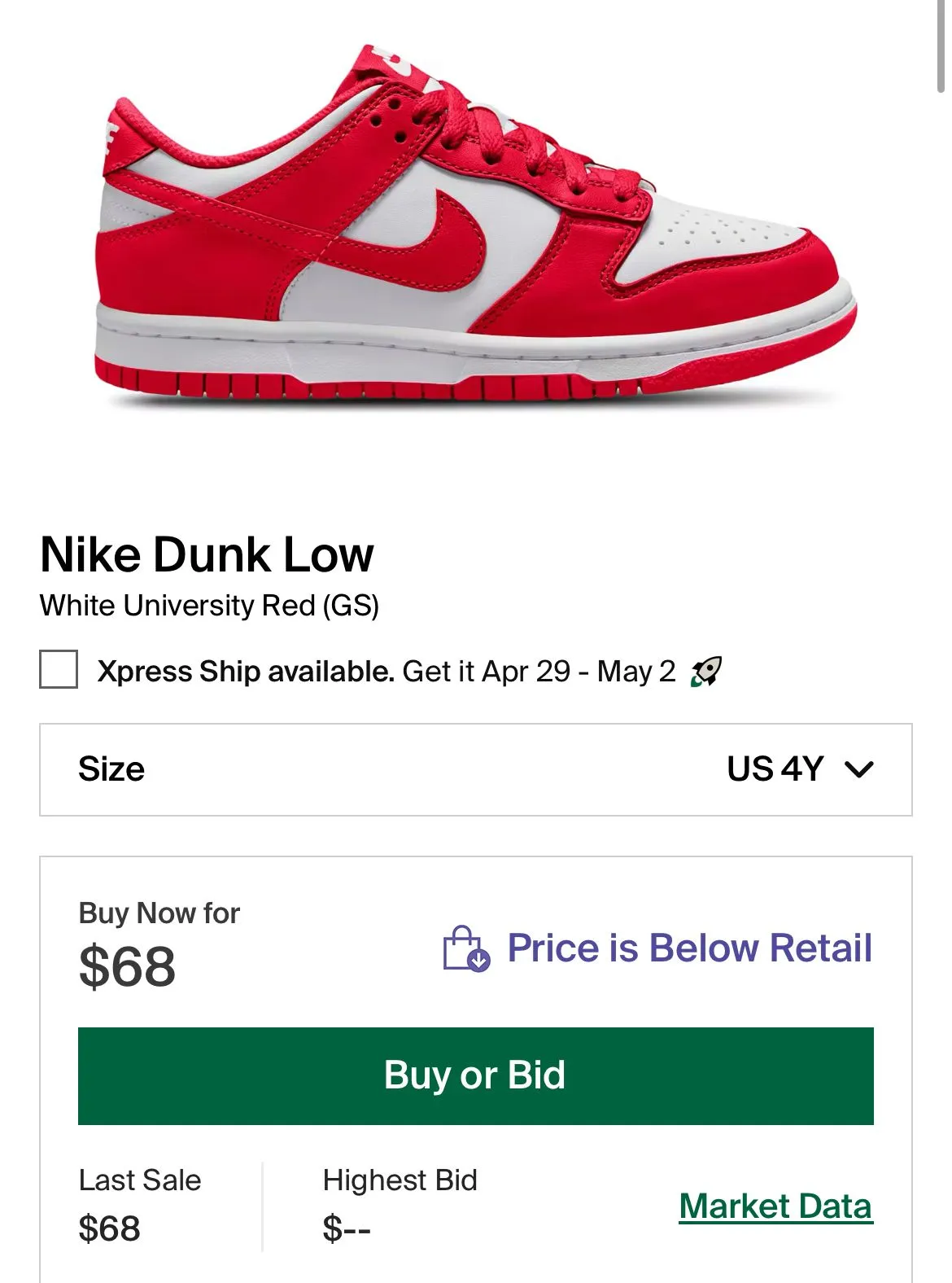 Product image for Dunk Low GS (St. John's) FB9109-119