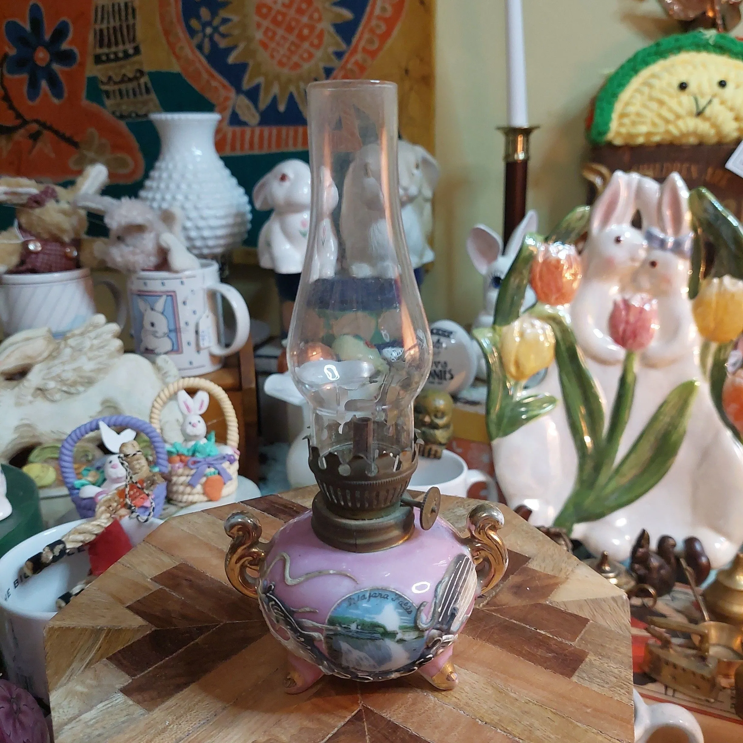 Product image for 1987 Vintage Souvenir Oil Lamp - Ceramic