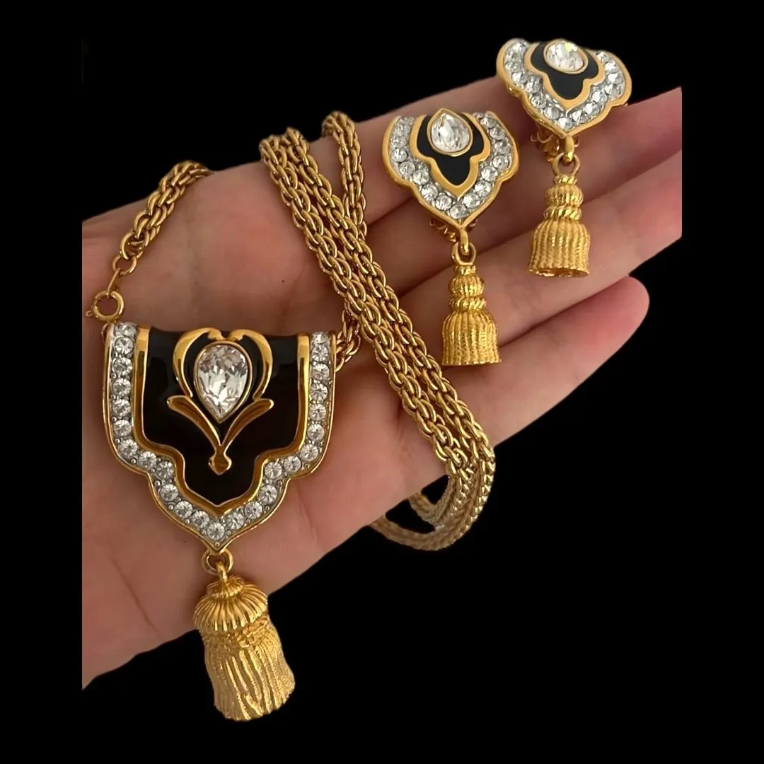Product image for Vintage Designer Necklace & Clipon Set