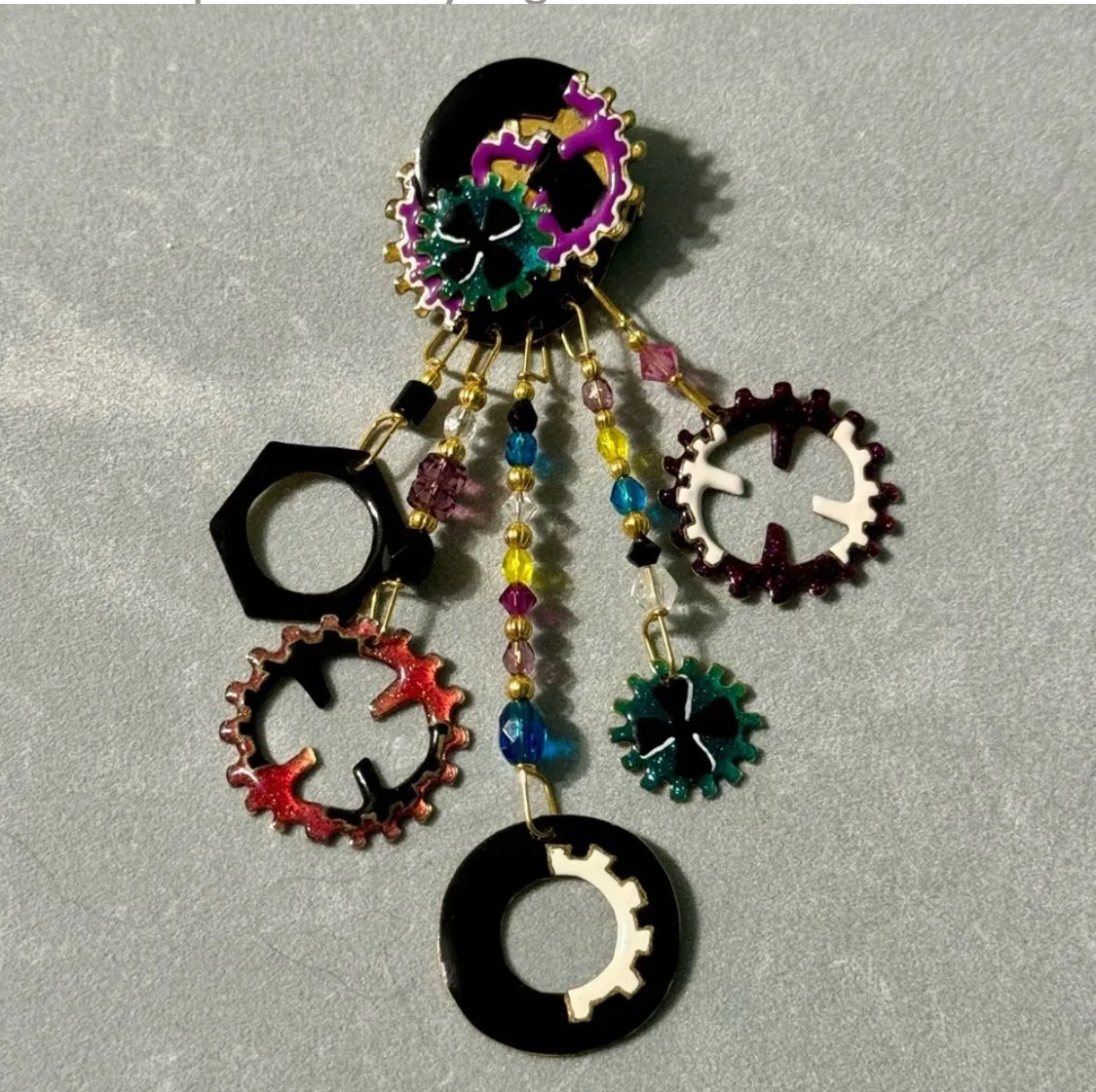 Product image for Lunch at The Ritz Pin Brooch GEARS