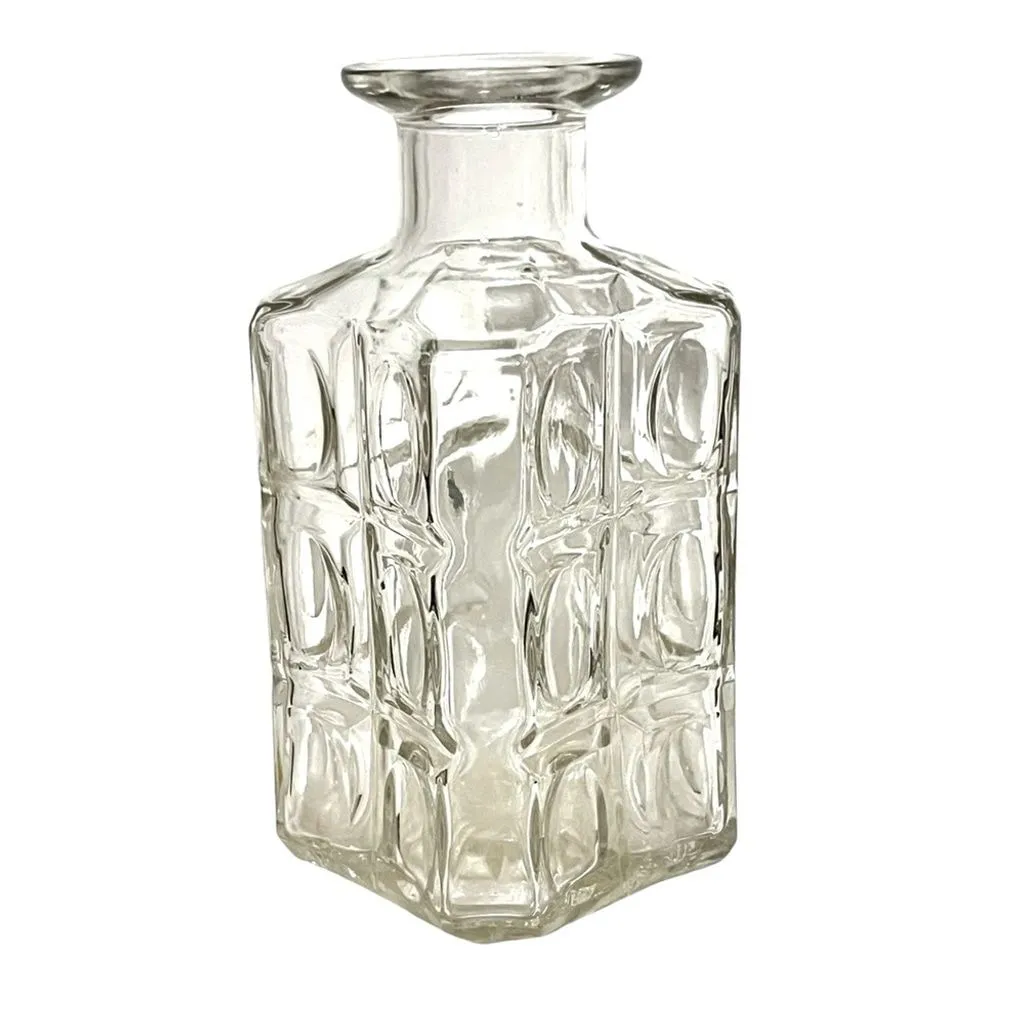 Product image for Vintage Thumbprint Clear Glass Decanter/Vase