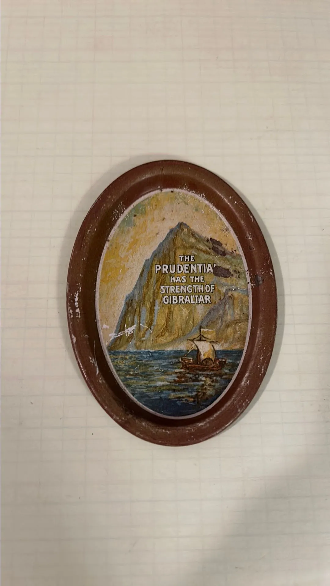 Product image for Tin Litho Prudential Insurance Tip Tray