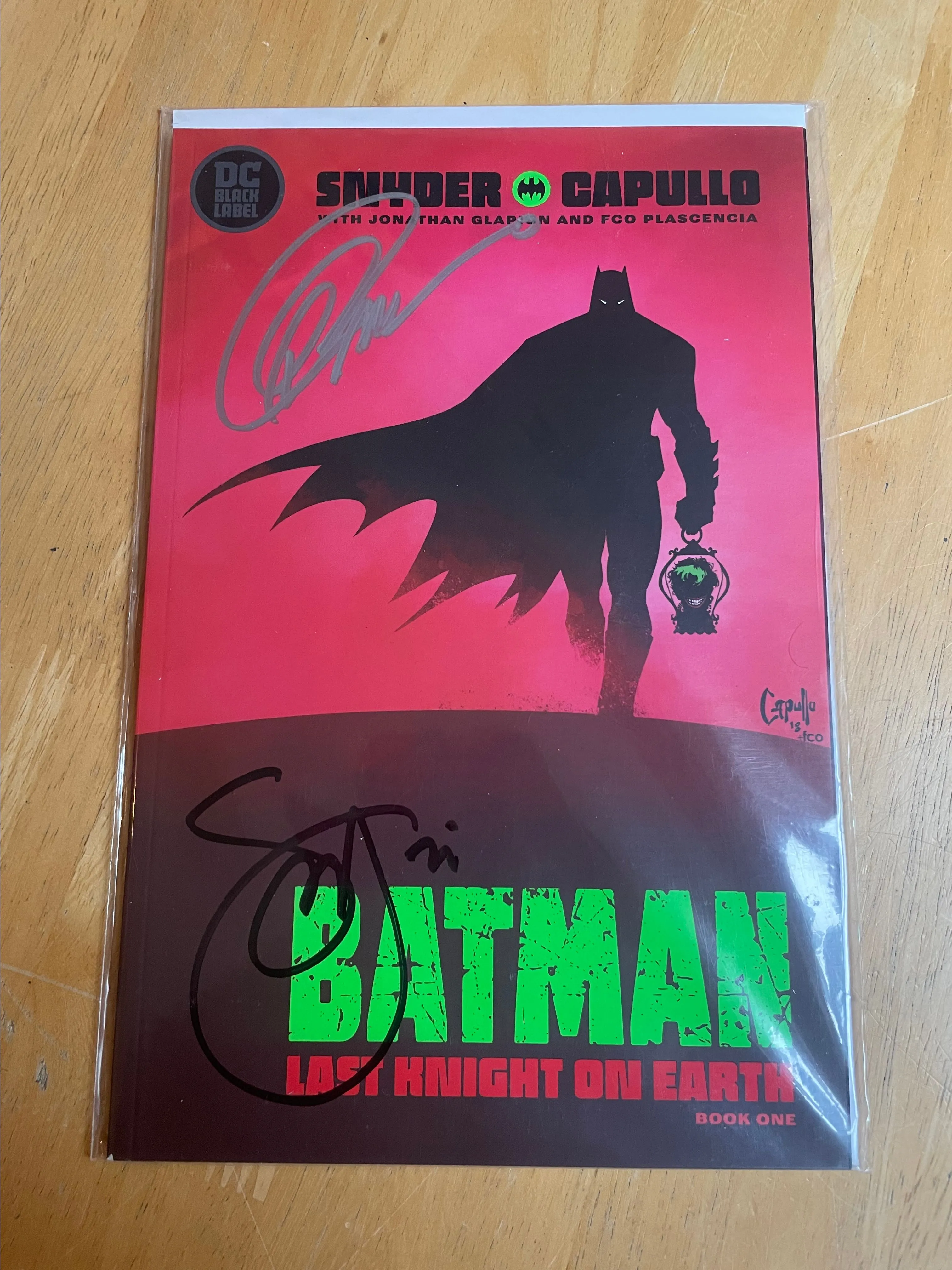 Product image for Batman last knight on earth 1 signed Snyder and capullo