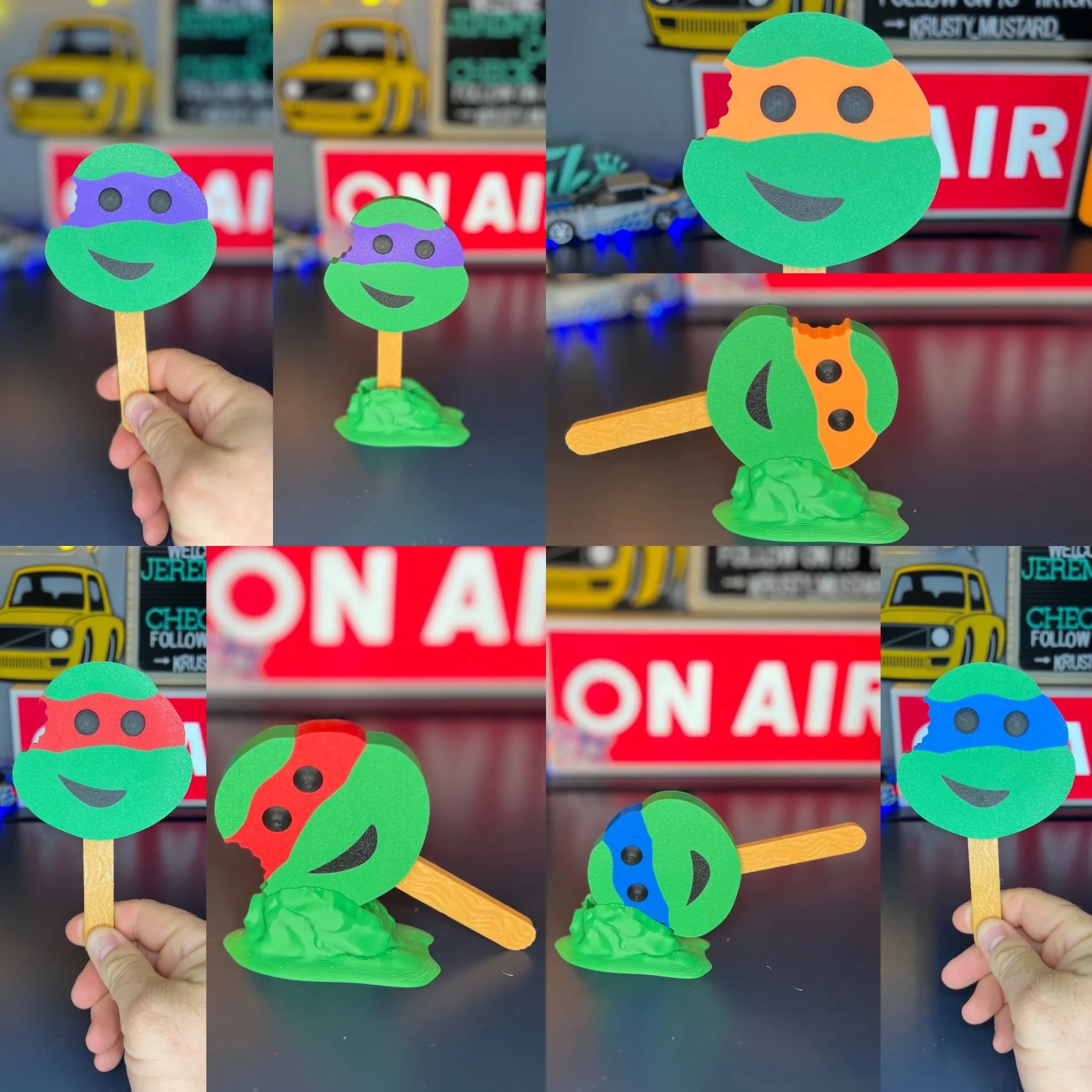 Product image for Teenage Mutant Ninja Turtles 4pk popsicles w/stands