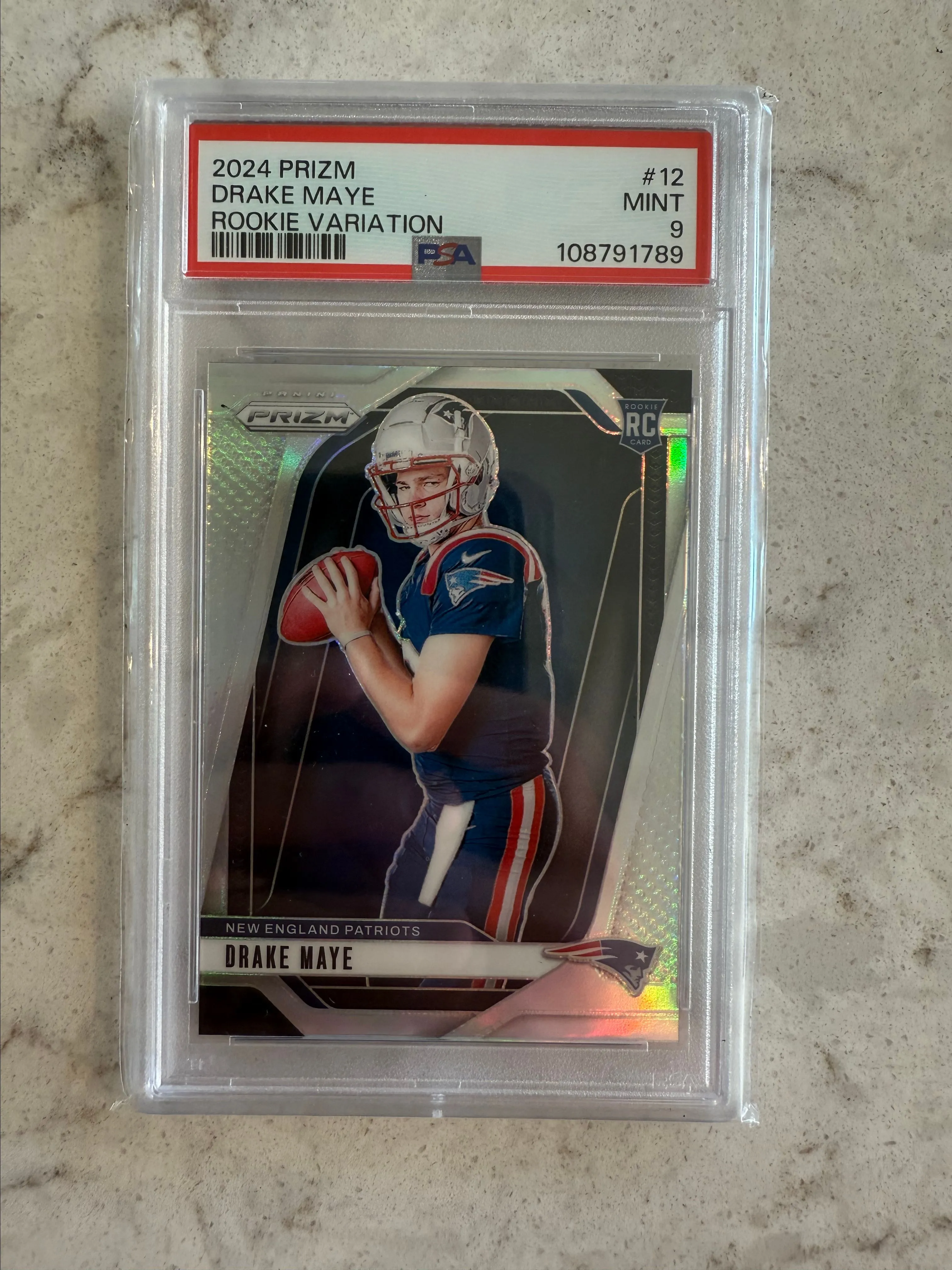 Product image for 2024 Prizm Drake Maye Rookie Variation PSA 9