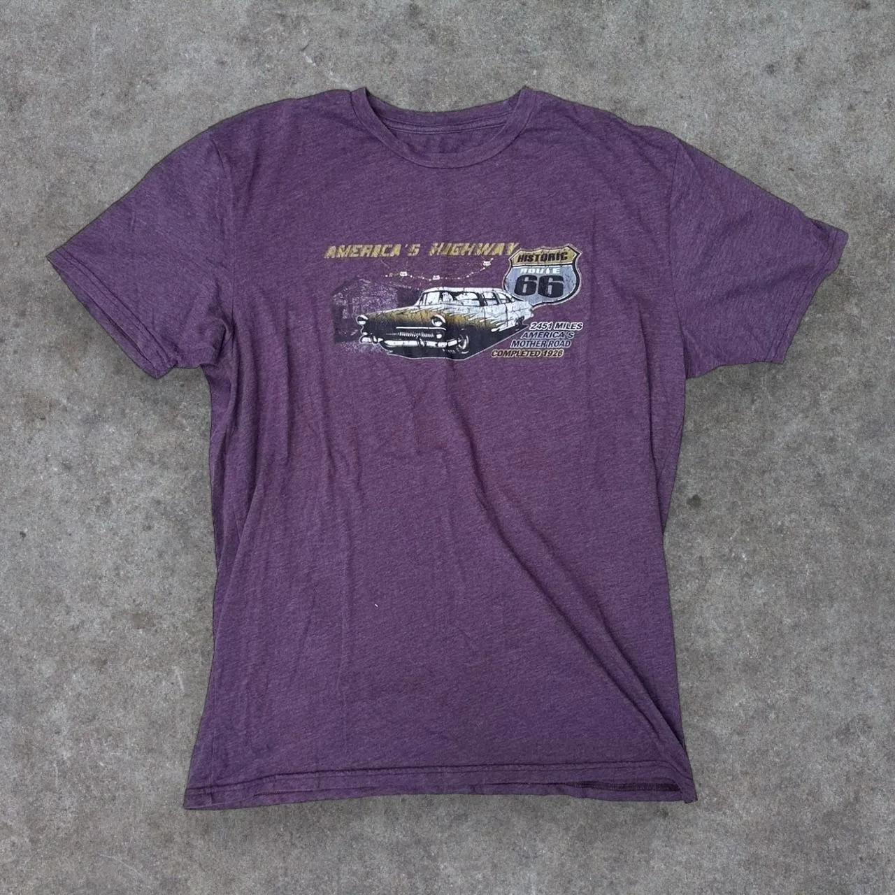 Product image for Route 66 Maroon Tee