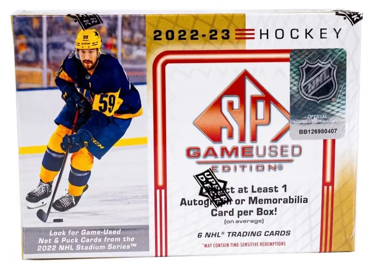 Product image for 22/23 SP Game Used Hockey Hobby Box