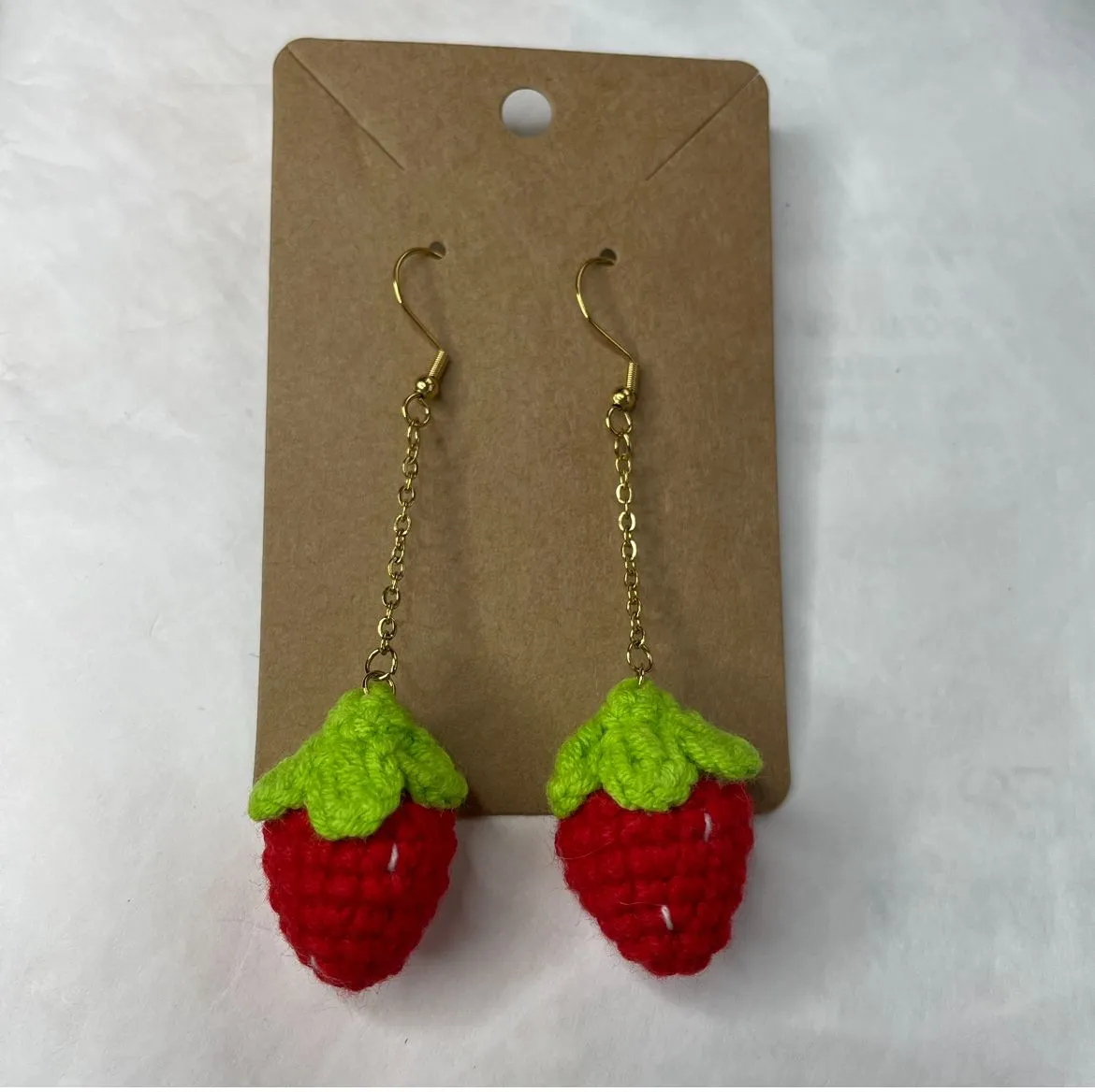 Product image for Stawberry crochet earrings