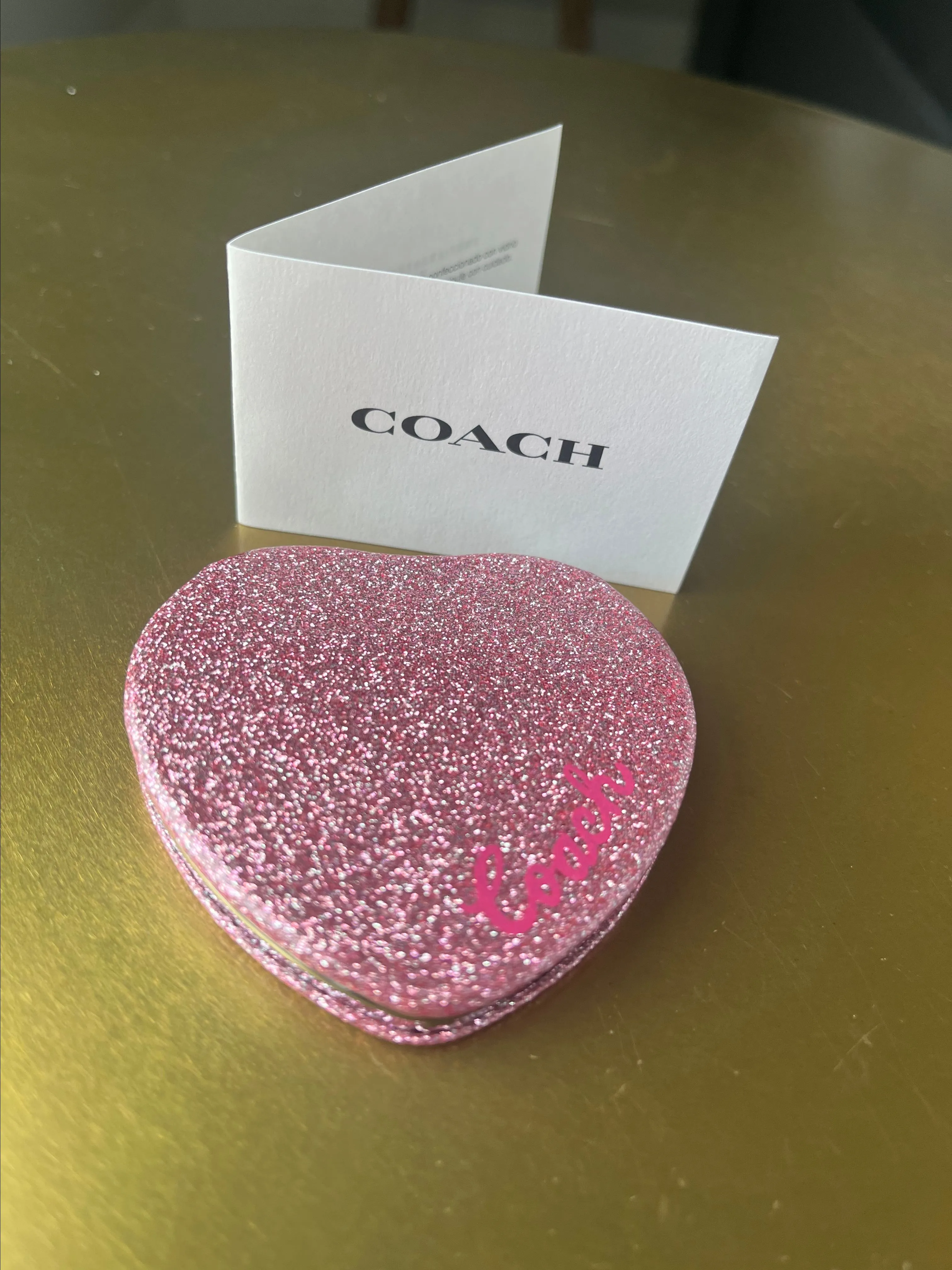 Product image for Coach Mirror Pink Glitter New With Tags