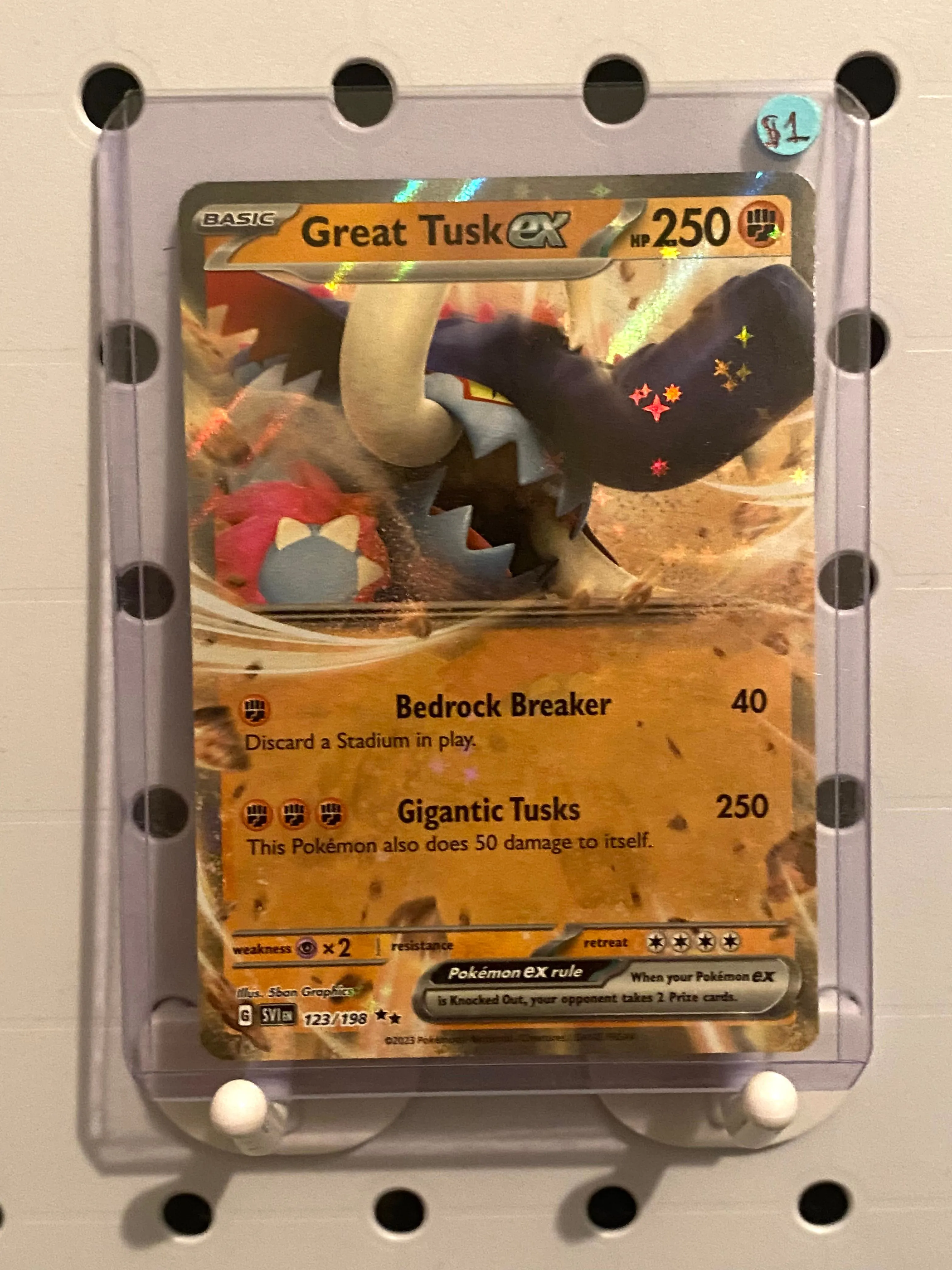 great tusk pokemon card POKEMON TCG: SCARLET AND VIOLET: PALDEAN FATES: TIN main image 0