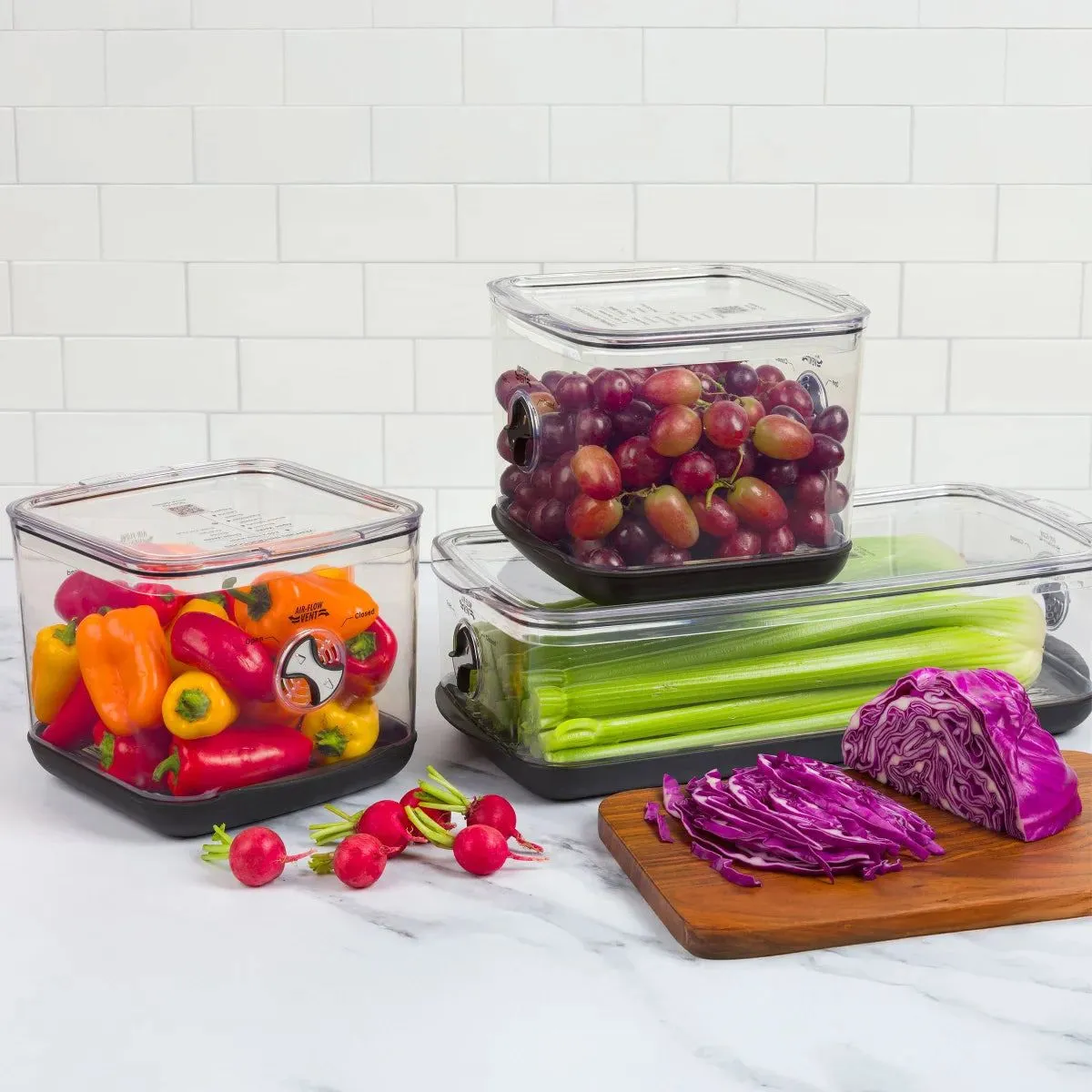 Product image for ProKeeper+ Fresh Produce Keeper, Set of 3 - Damage Box