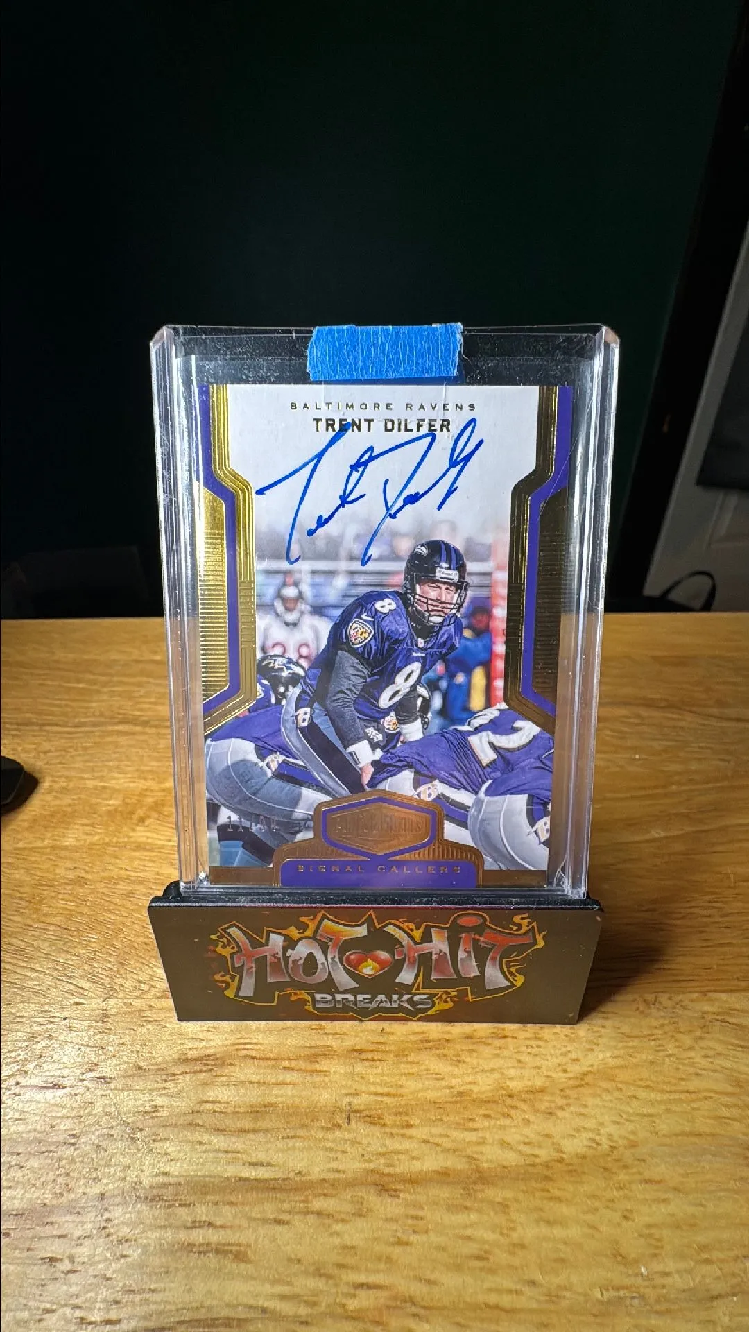 Product image for 2018 Panini Plates & Patches Signal Callers #11/99 Trent Dilfer Auto
