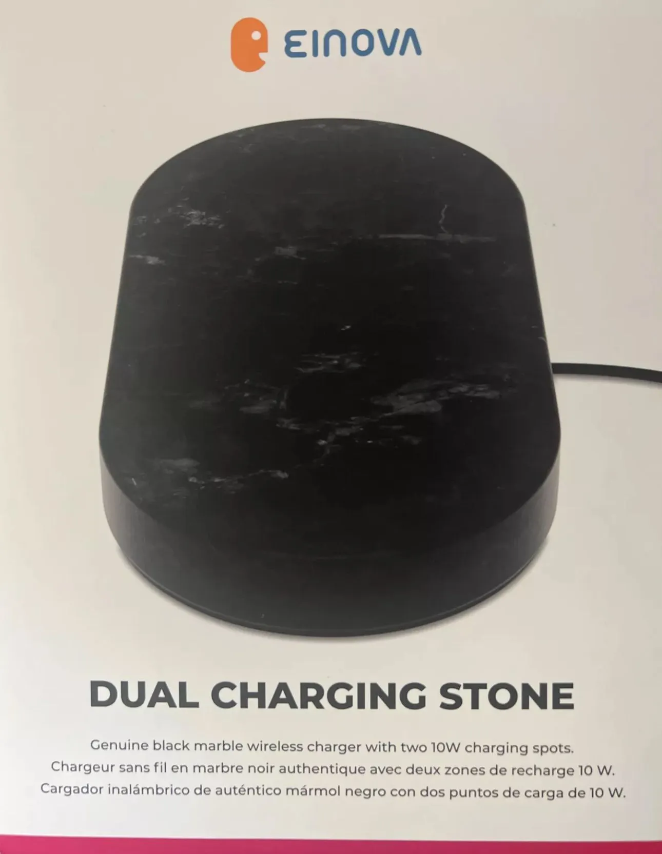 Product image for Einova Dual Charging Marble Stone- Charge 2 Items at Once