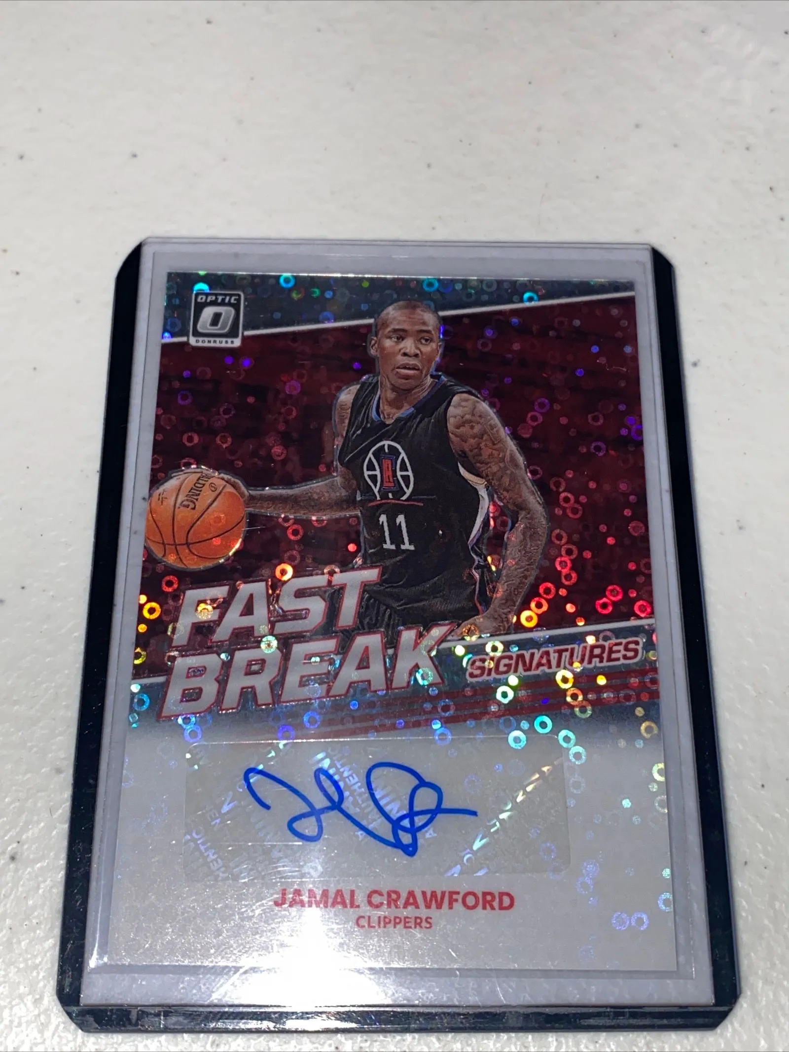 Product image for 2022-23 Donruss Optic Fast Break Signatures Jamal Crawford  Legend J-Crossover