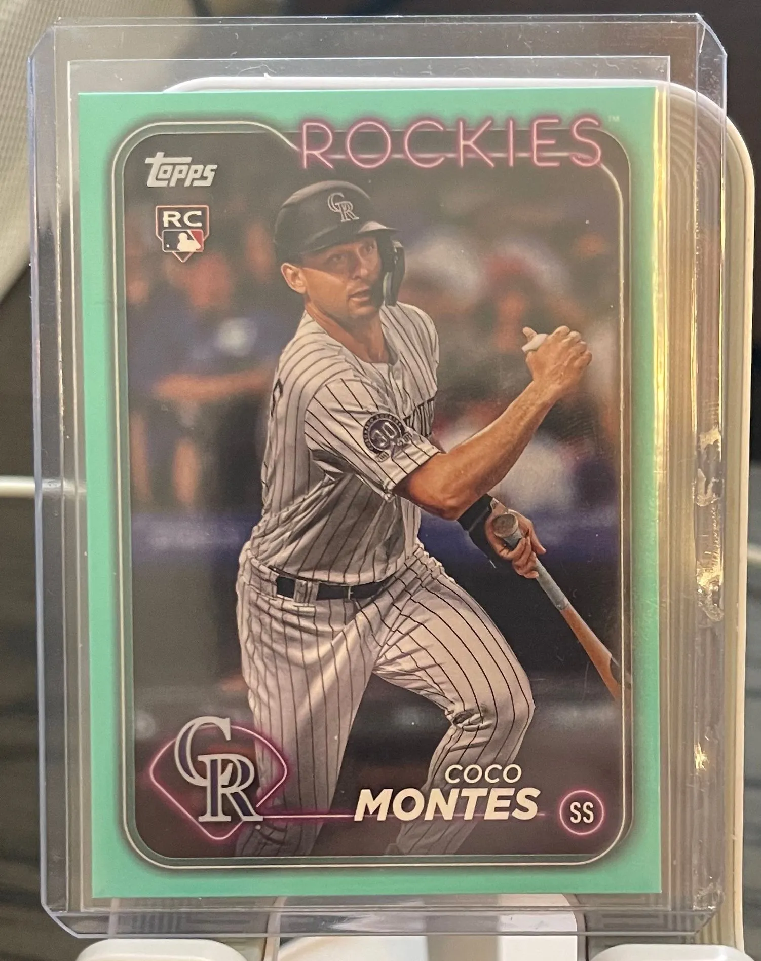 Product image for 2024 Topps Series 1 Coco Montes RC Aqua Border Rockies