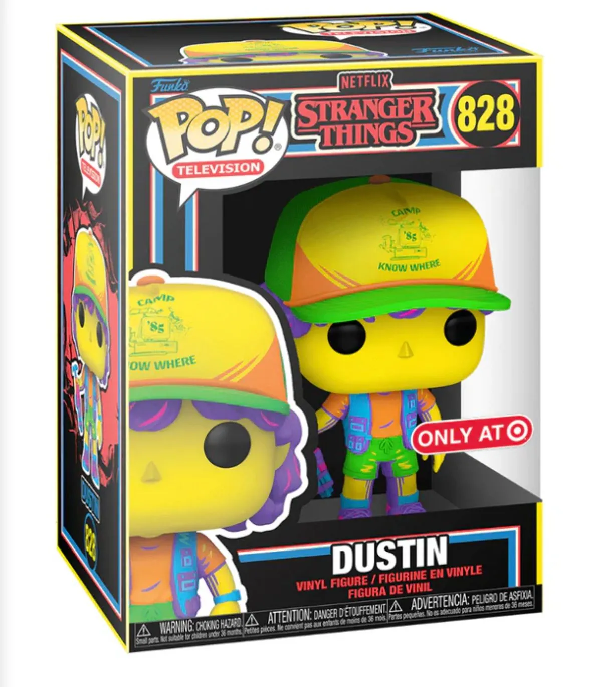 Product image for Stranger Things Dustin Black Light Pop! Vinyl