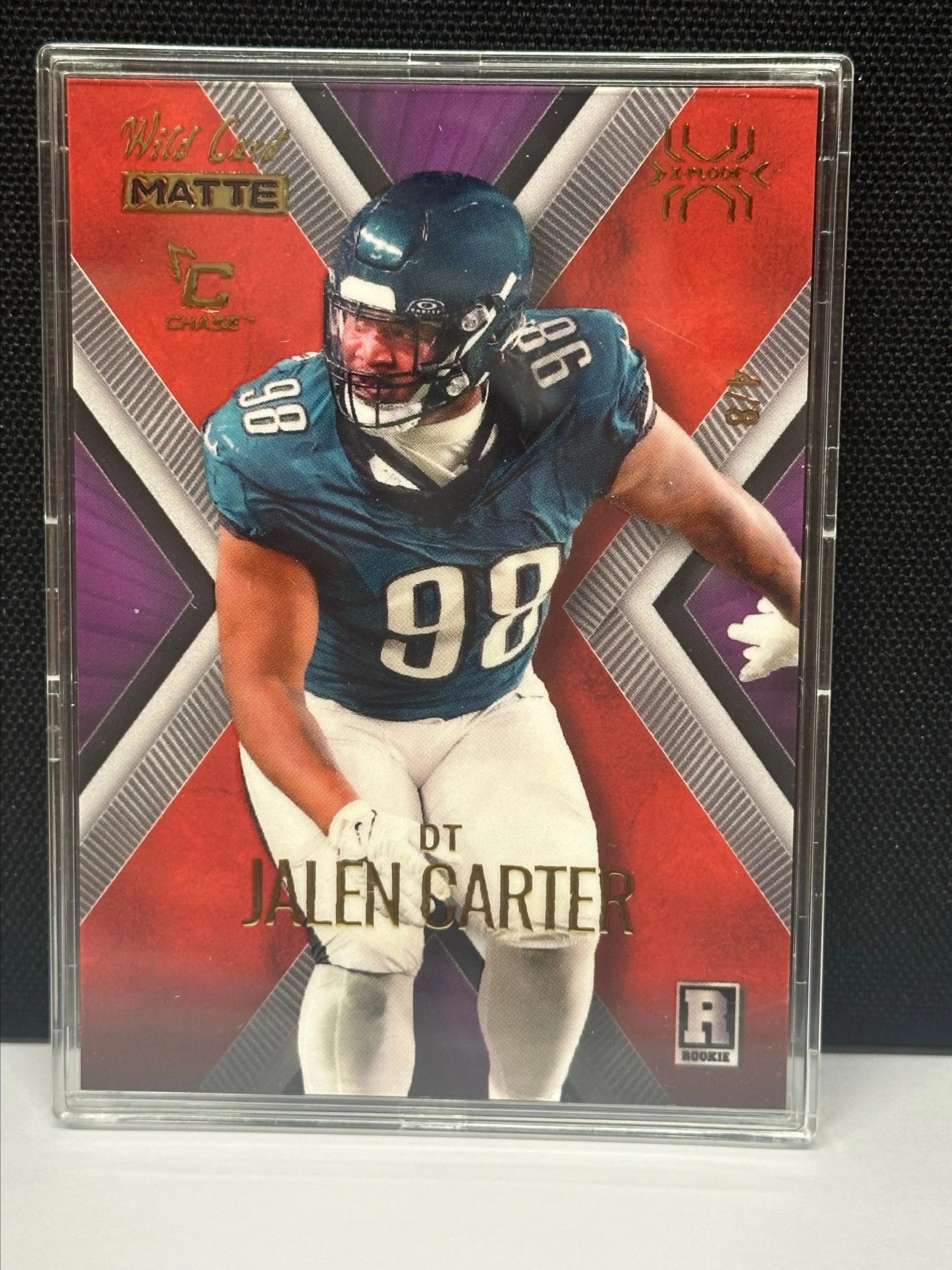 Product image for 2023 - Wild Card Matte Chase X-plode - Jalen Carter rookie 4/8