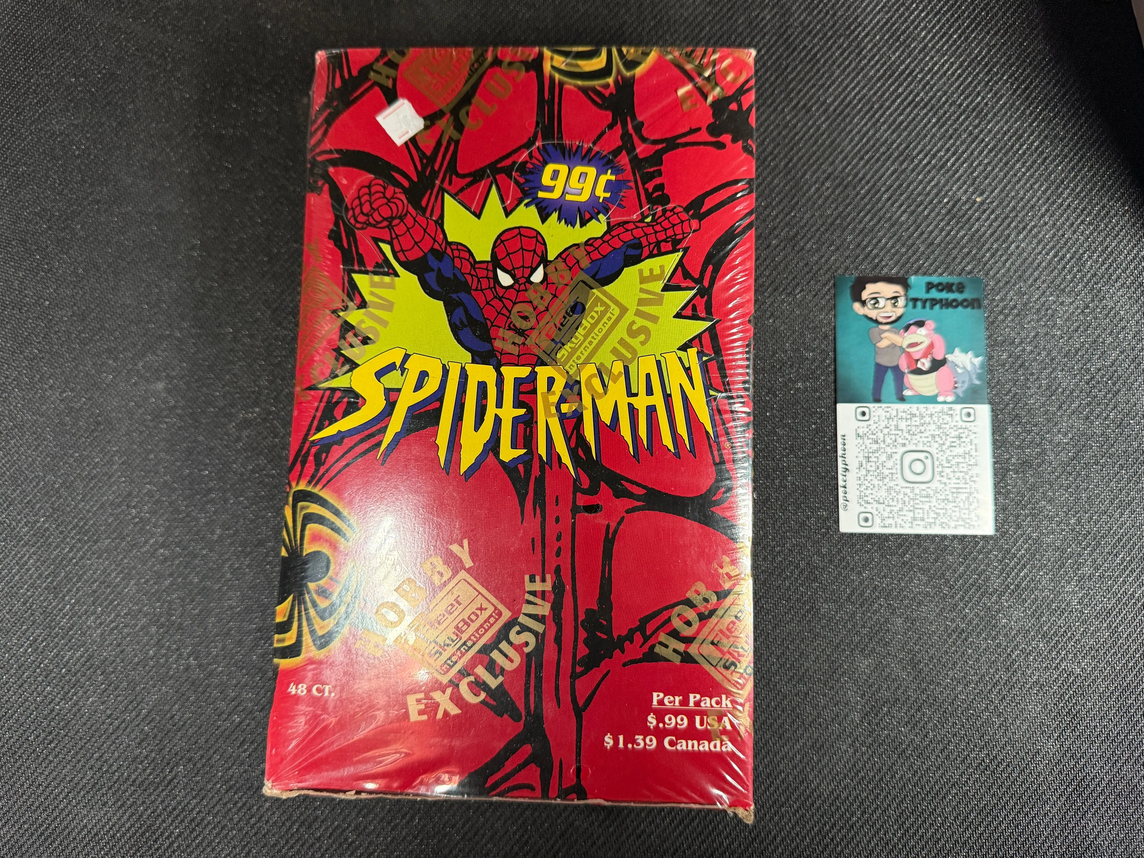 Product image for 1997 Spider-Man Fleer SkyBox Factory Sealed Trading Card Box - 48 Packs