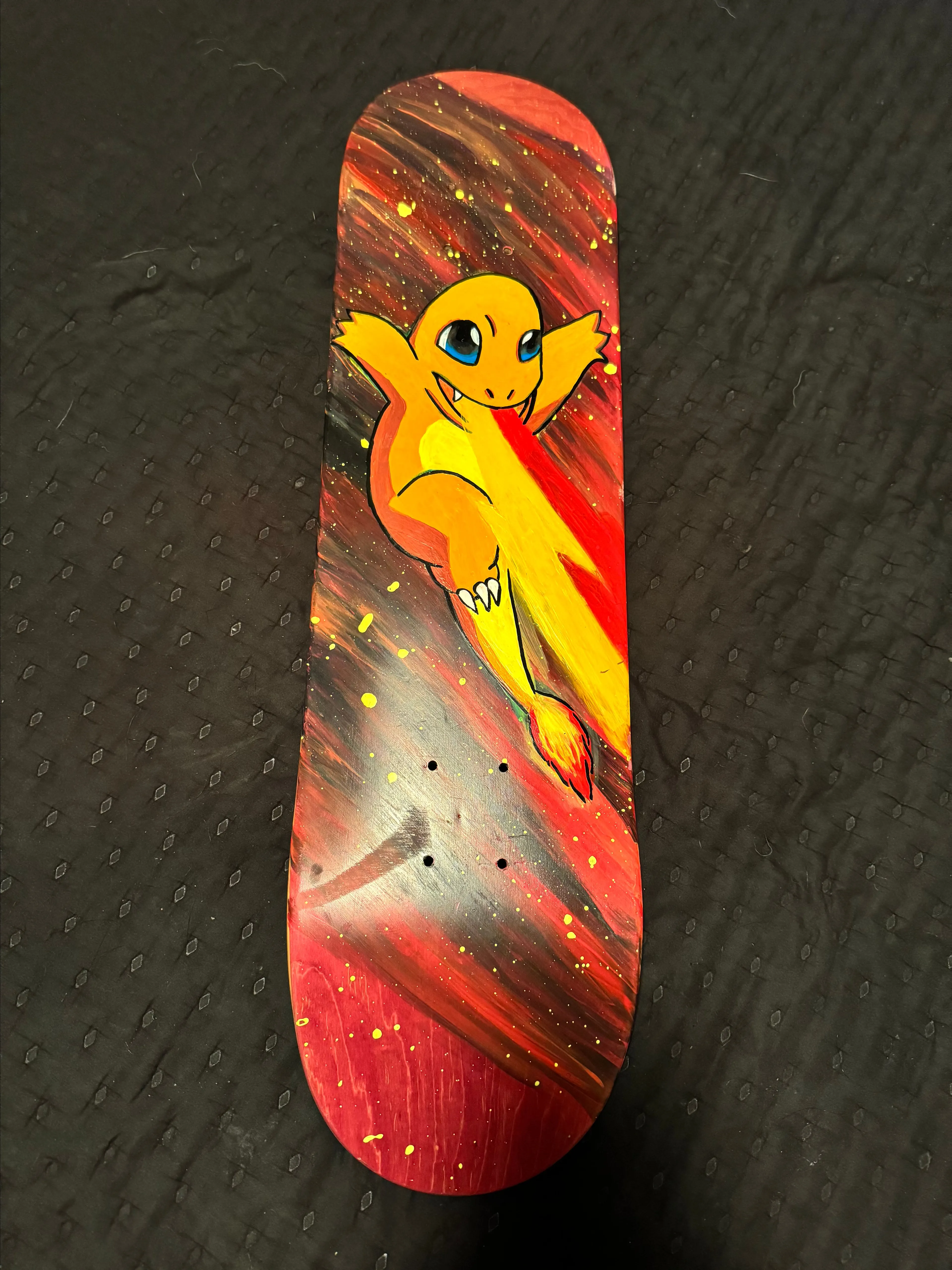 Product image for Custom painted Charmander skateboard deck