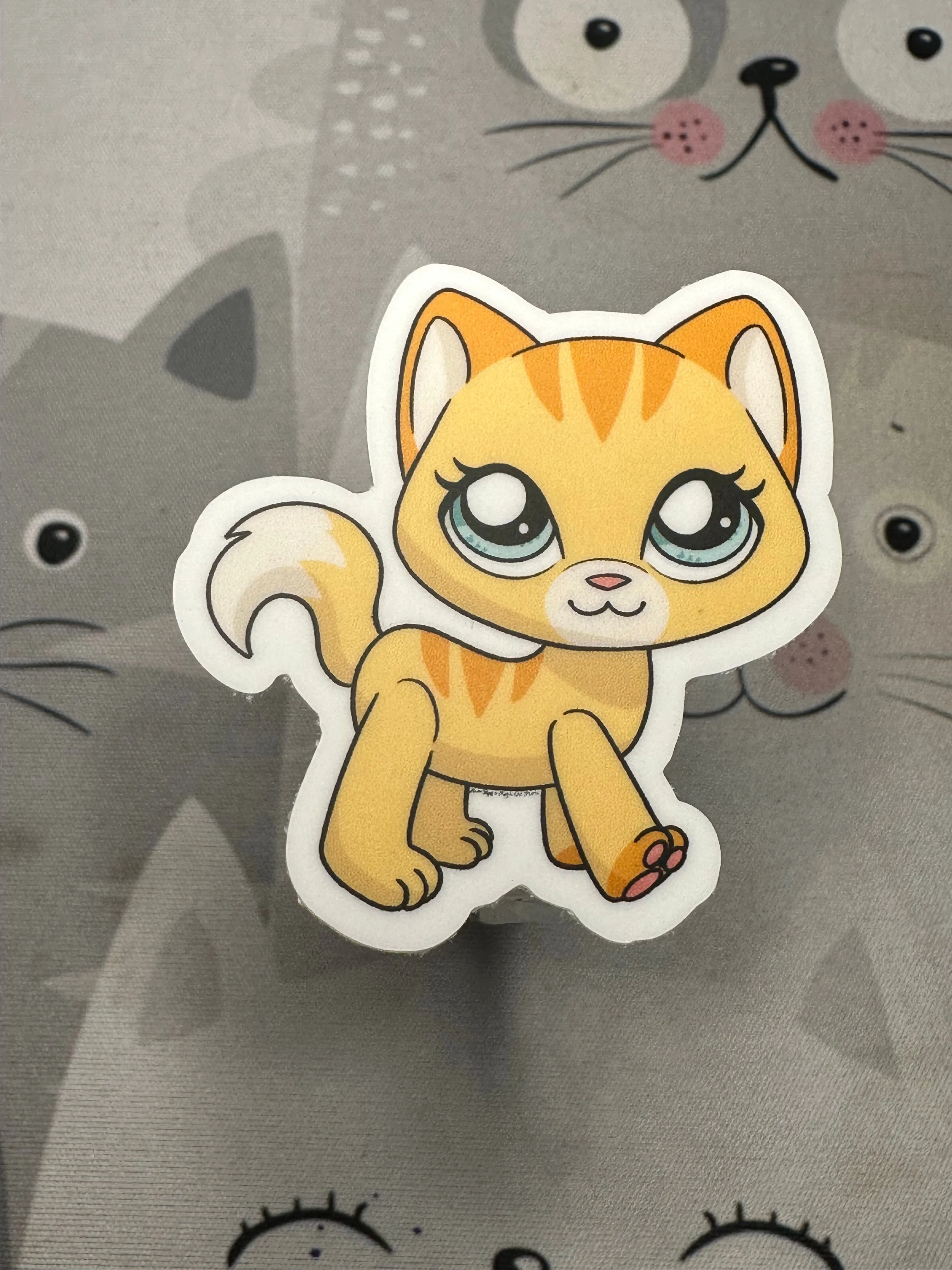 Product image for Stripe cat sticker