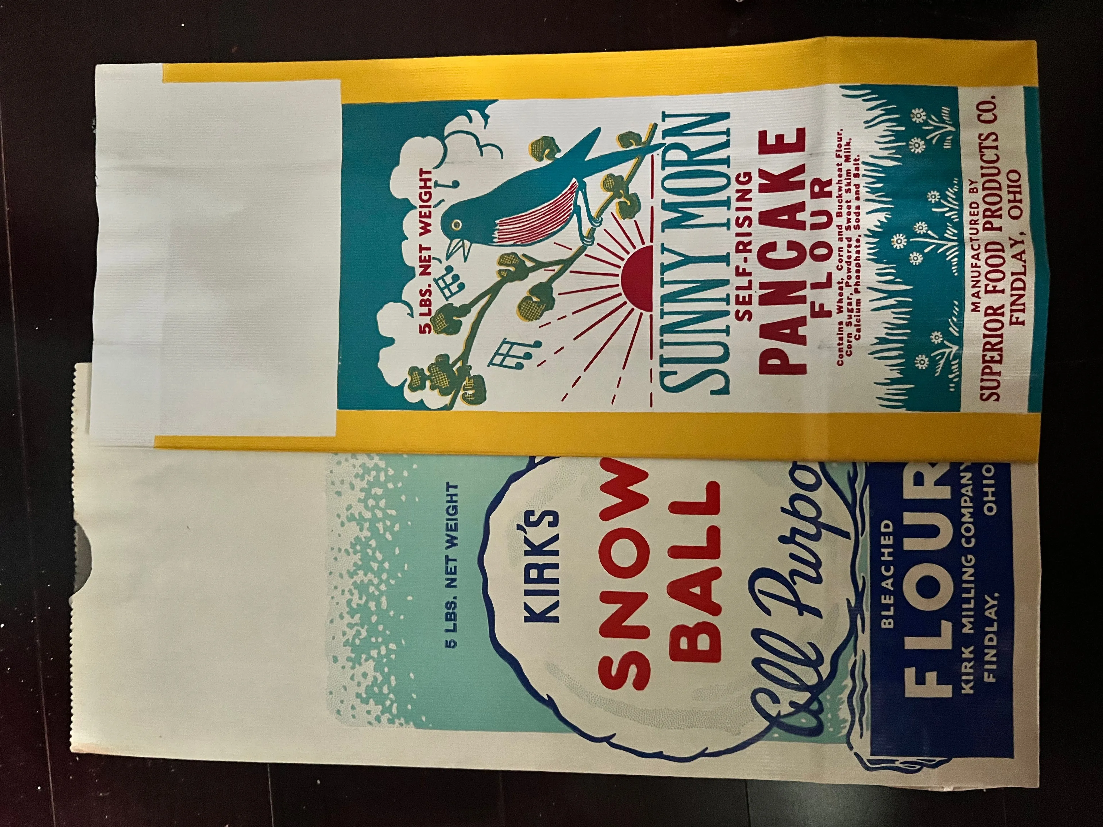 Product image for 41. Vintage NOS pancake mix & flour bags (2) set