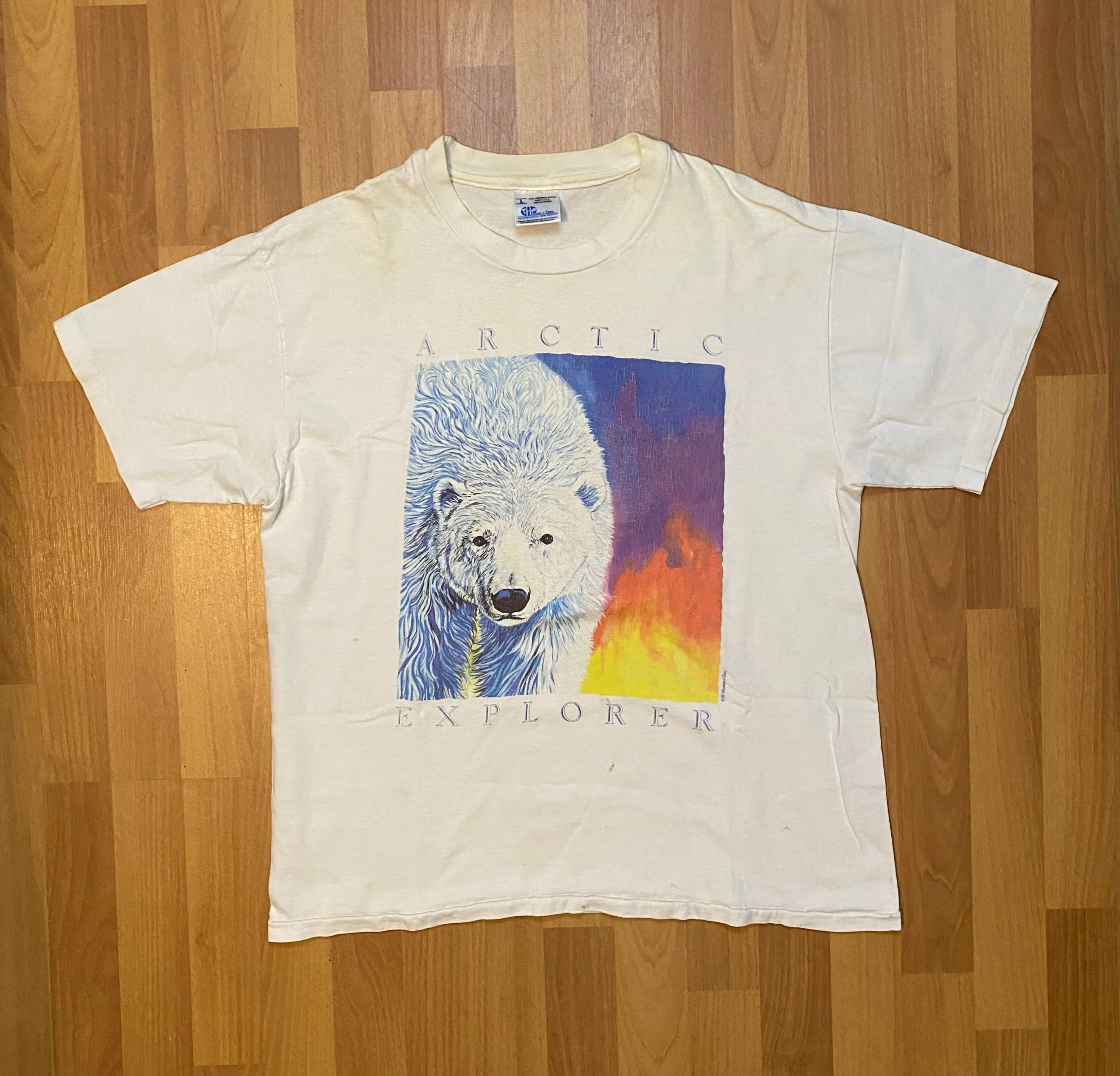 Product image for Vintage Artic Polar Bear 1995 Nature T Shirt Single Stitch Made in USA