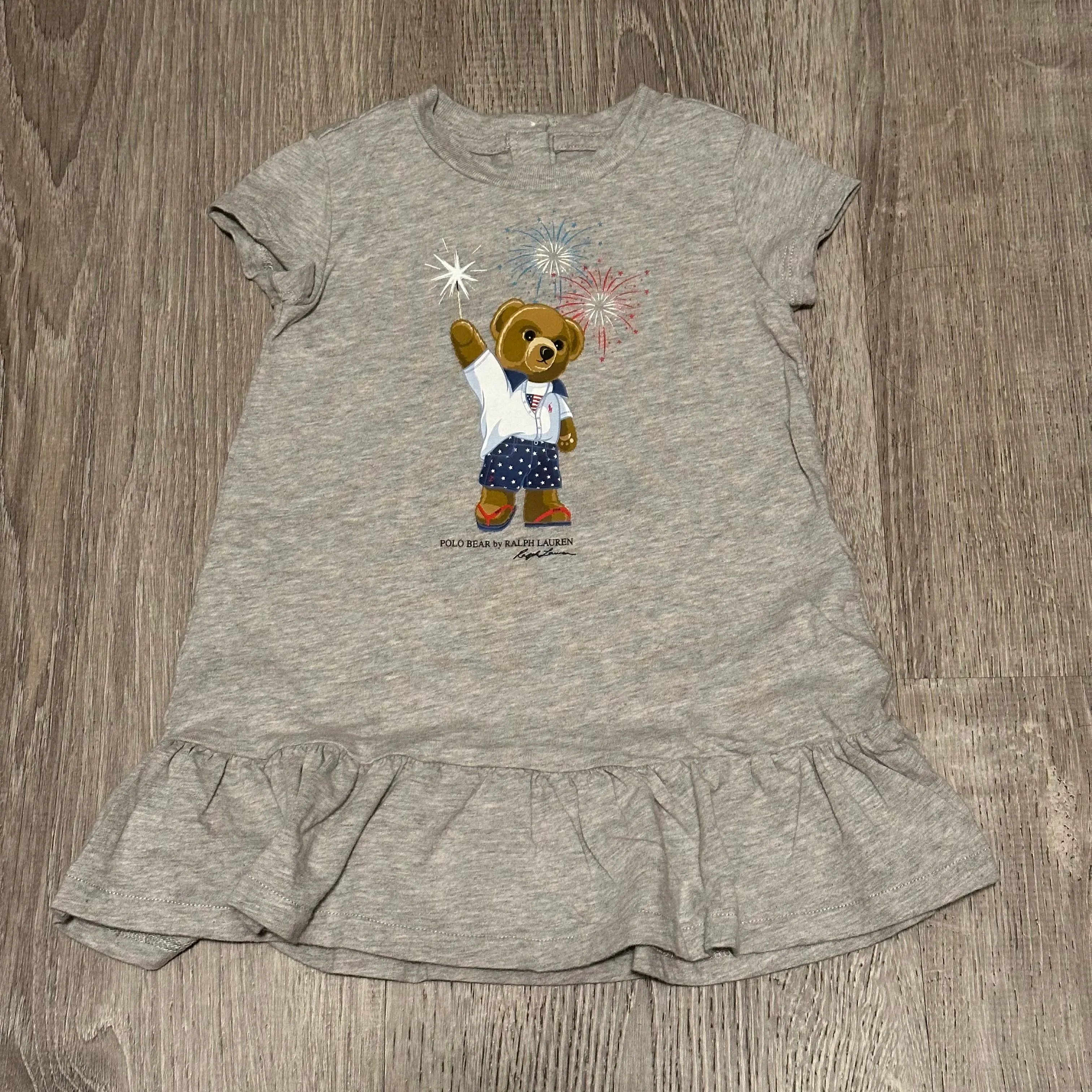 Product image for Polo Bear by Ralph Lauren Baby Girl Dress Size 9 Months