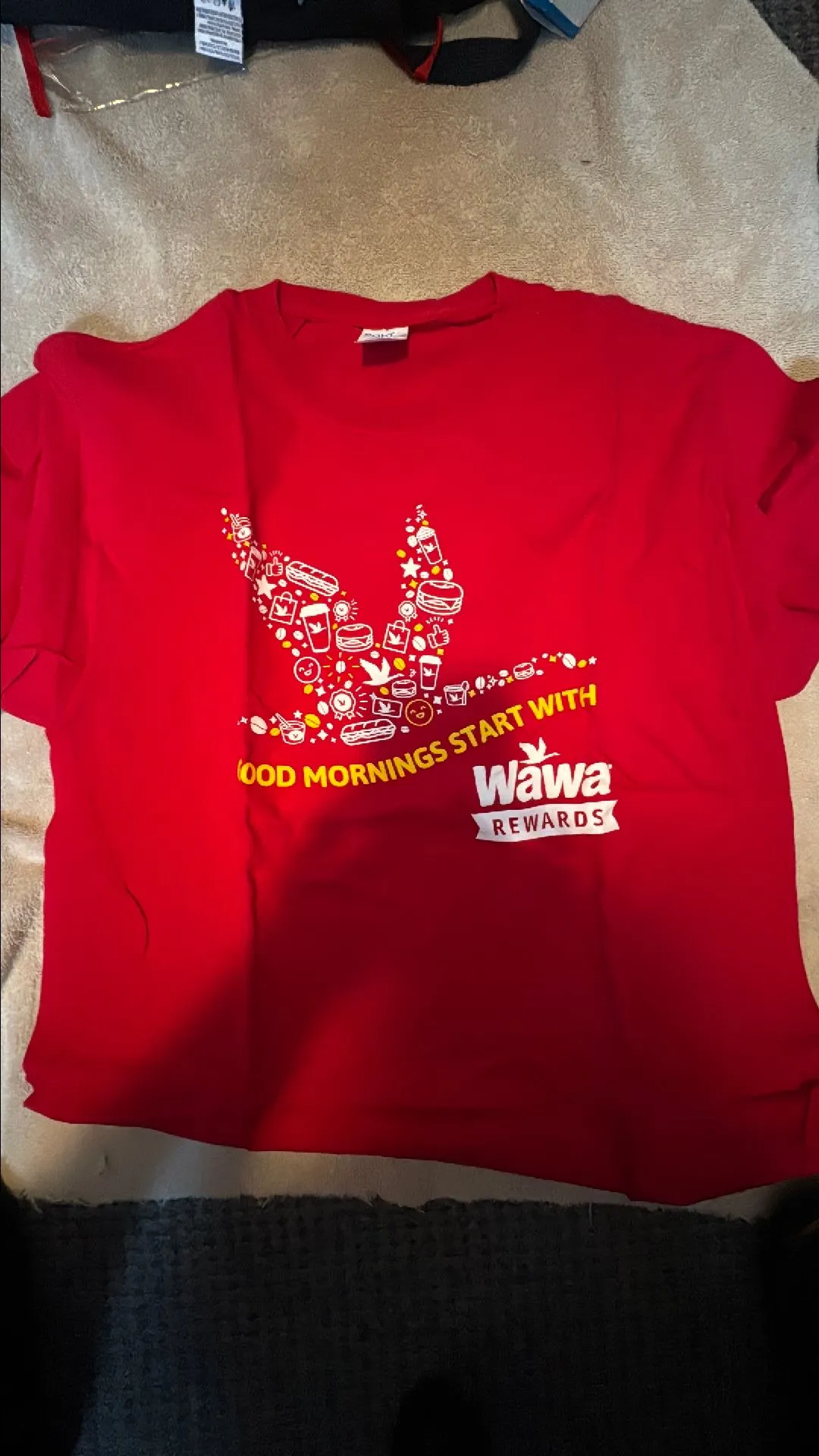 Product image for 030 red Wawa rewards tee size Large