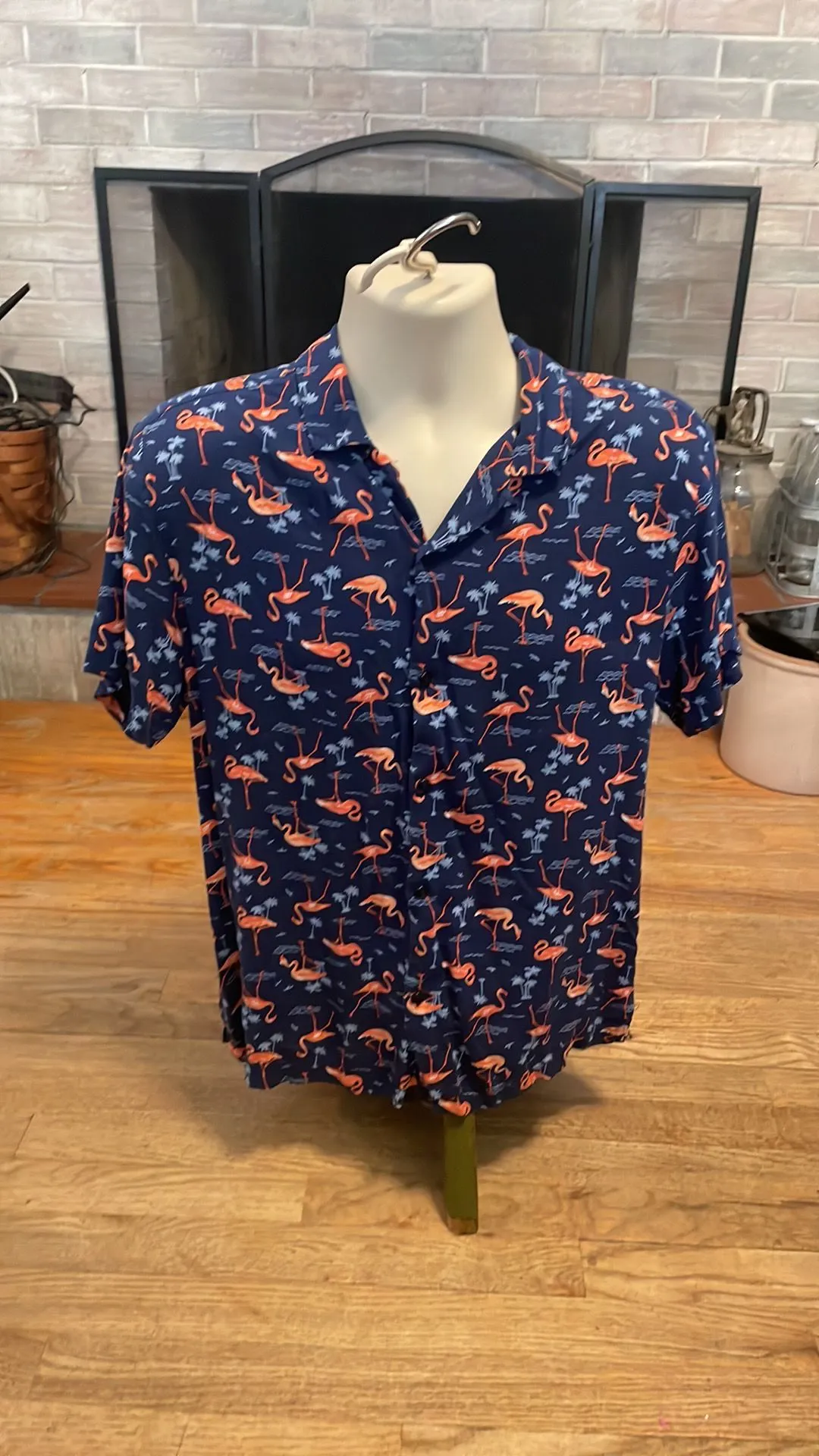 Product image for Mens denim‎ and flower comfort stretch with flamingos size large