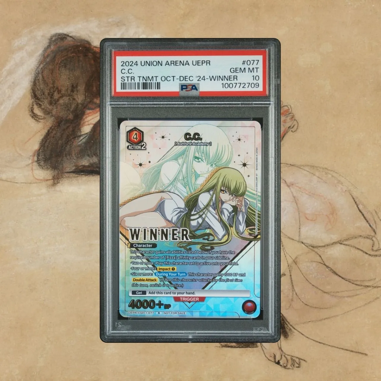UA PSA 10 UNION ARENA UEPR-PROMOS 077 C.C. STORE TOURNAMENT  OCTOBER-DECEMBER 2024-WINNER CARD  Whatnot: Shop, Sell, Connect