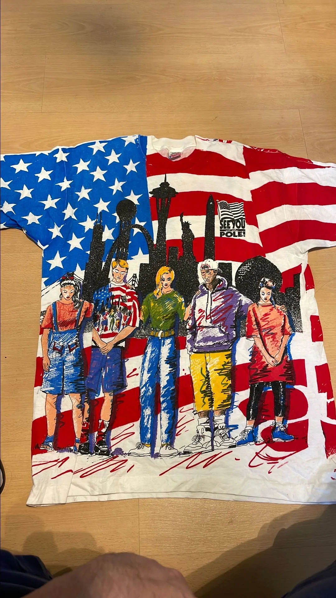 Product image for 90s AOP SEE YOU AT THE POLES THE PROPLE SHIRT ADULT XL