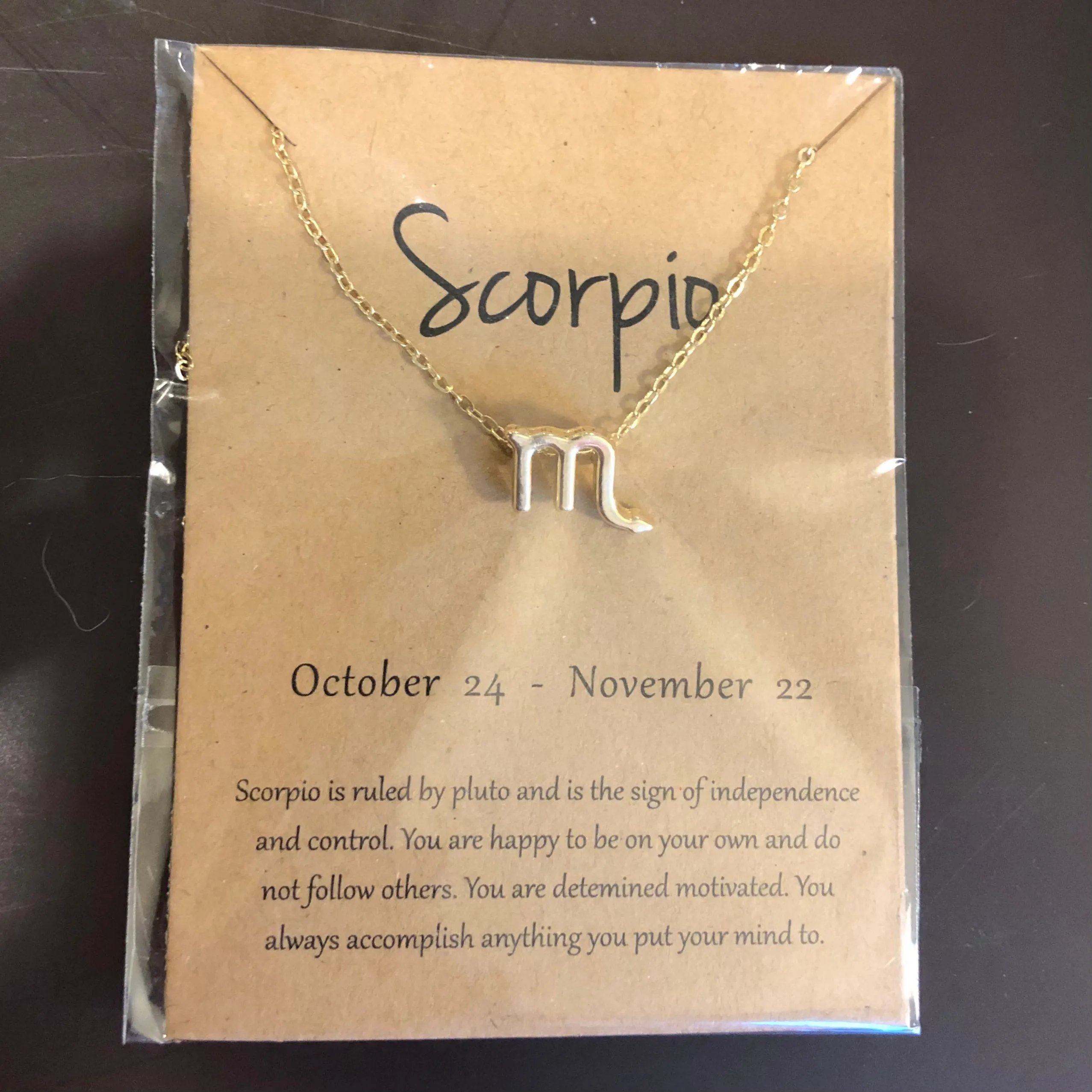 Product image for Zodiac Necklace SCORPIO Gold color