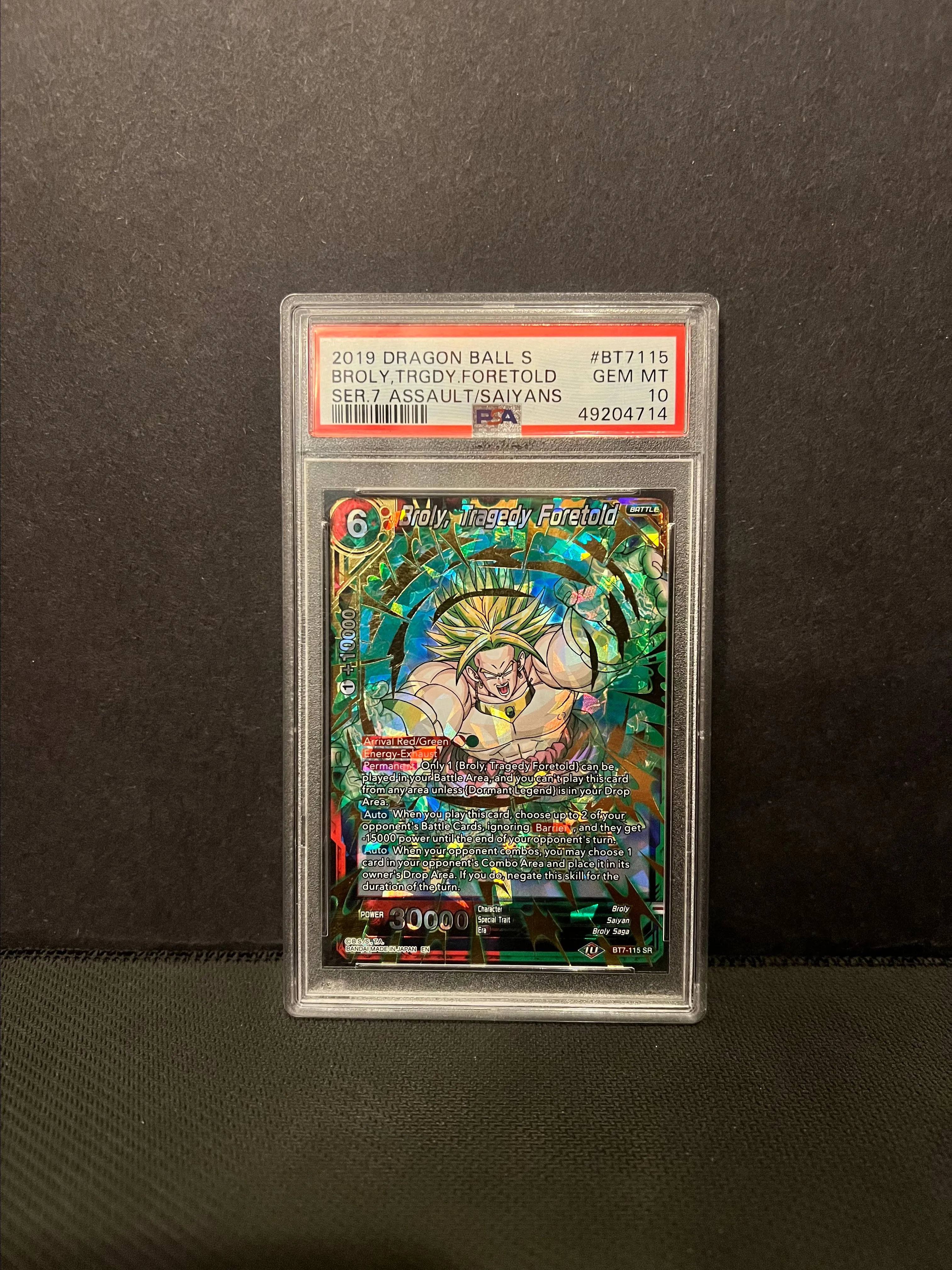 Product image for PSA 10 Dragon Ball Super Broly Tragedy Foretold 2019 Super Rare