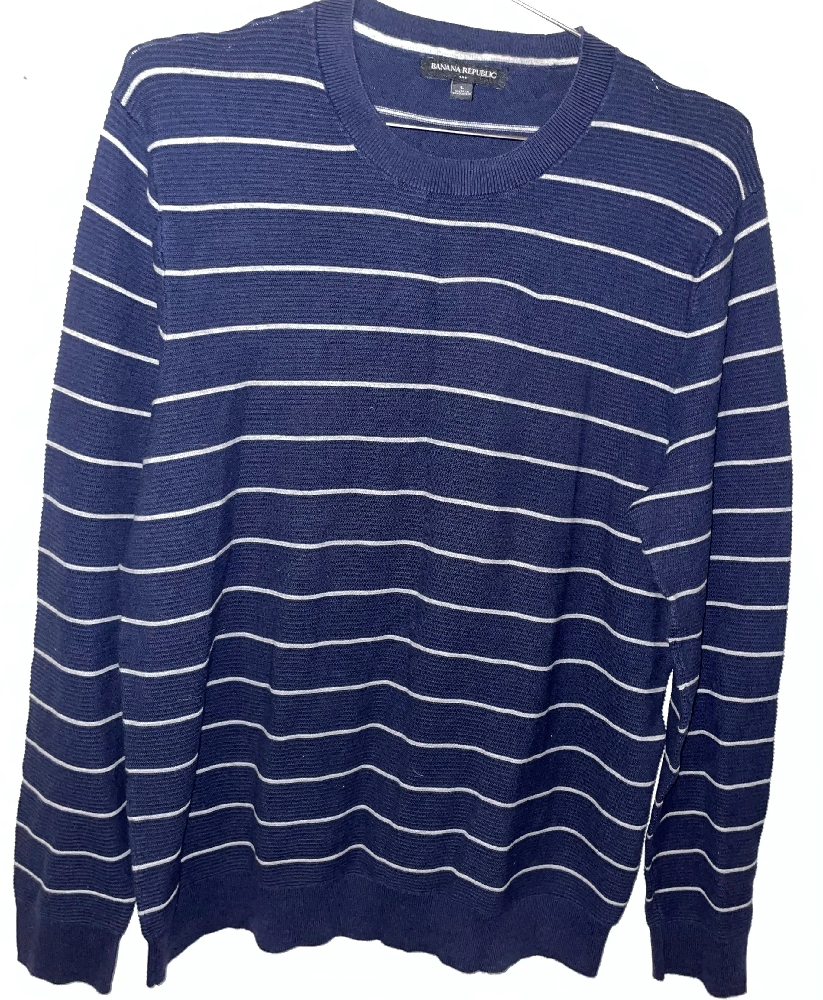 Product image for Banana Republic Luxury Blend Striped Long Sleeve Top