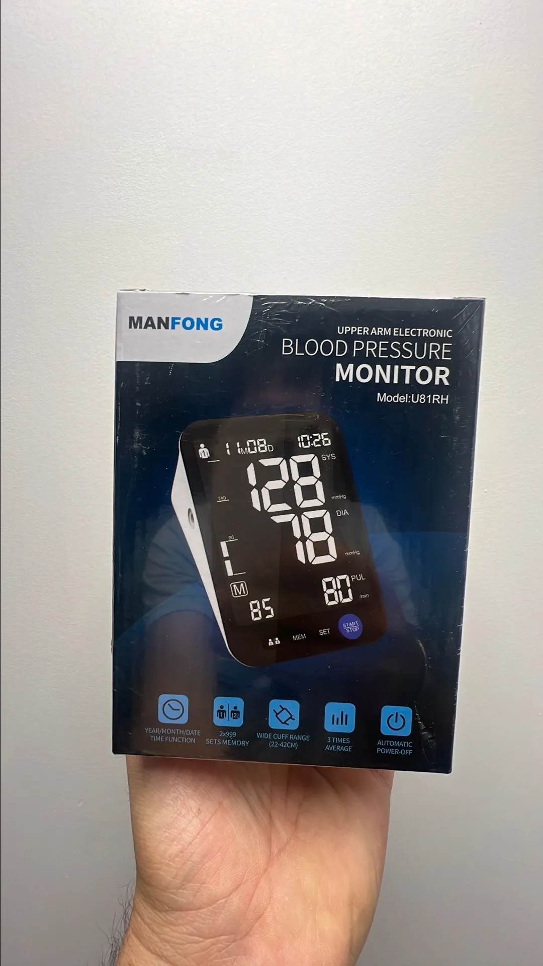 Product image for Blood Pressure Monitor, Automatic Upper Arm Machine & Accurate Adjustable Digital BP Cuff Kit, Large