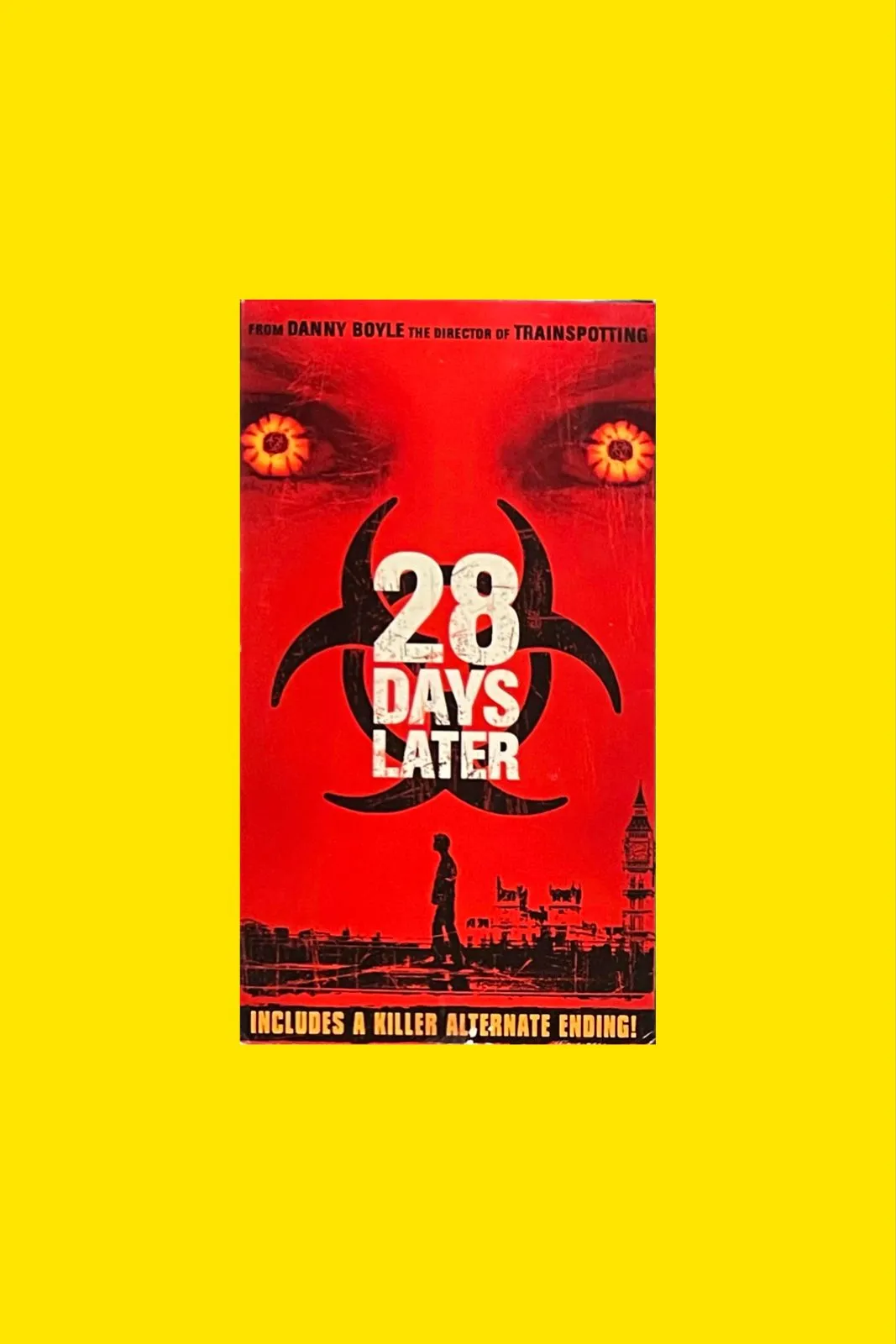 Product image for 28 Days Later VHS (white tape/alt ending) (XRare/VHTF)
