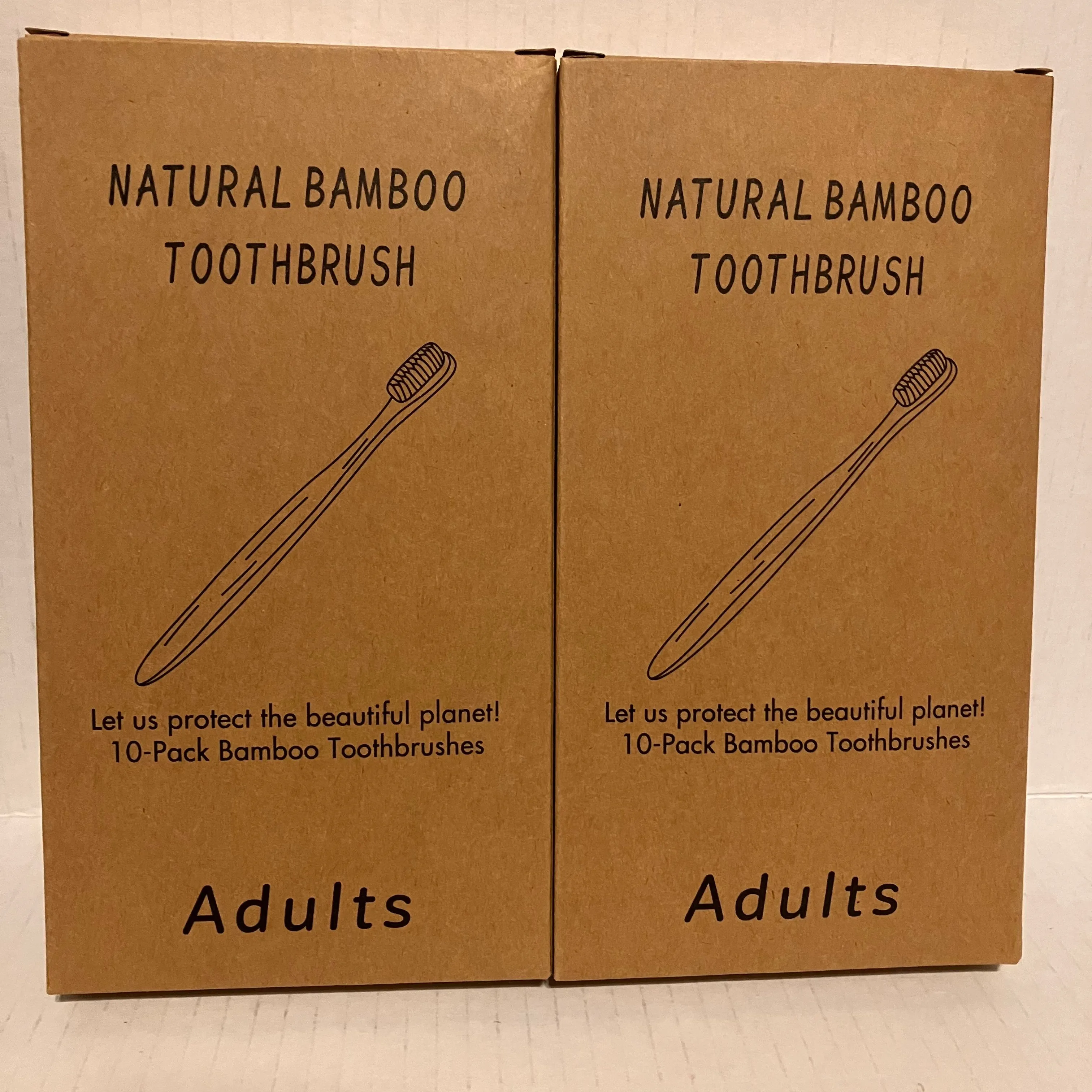 Product image for 20-Pack Bamboo Toothbrushes, Medium Bristles, Multi-Colored, Eco-Friendly
