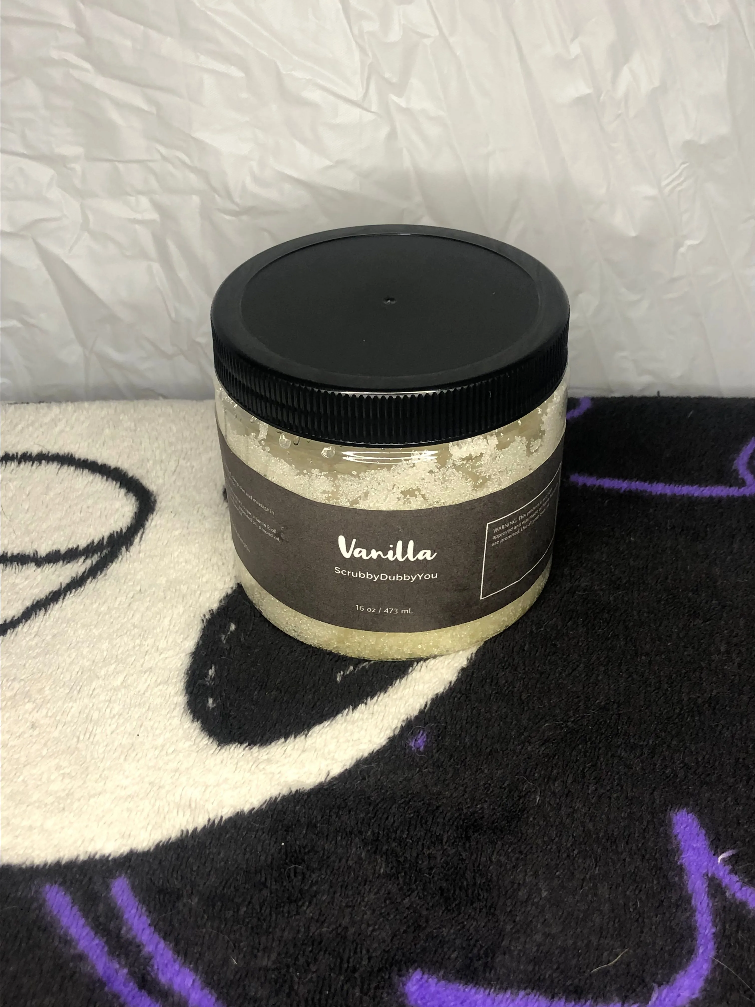 Product image for Vanilla scented all natural organic body scrub