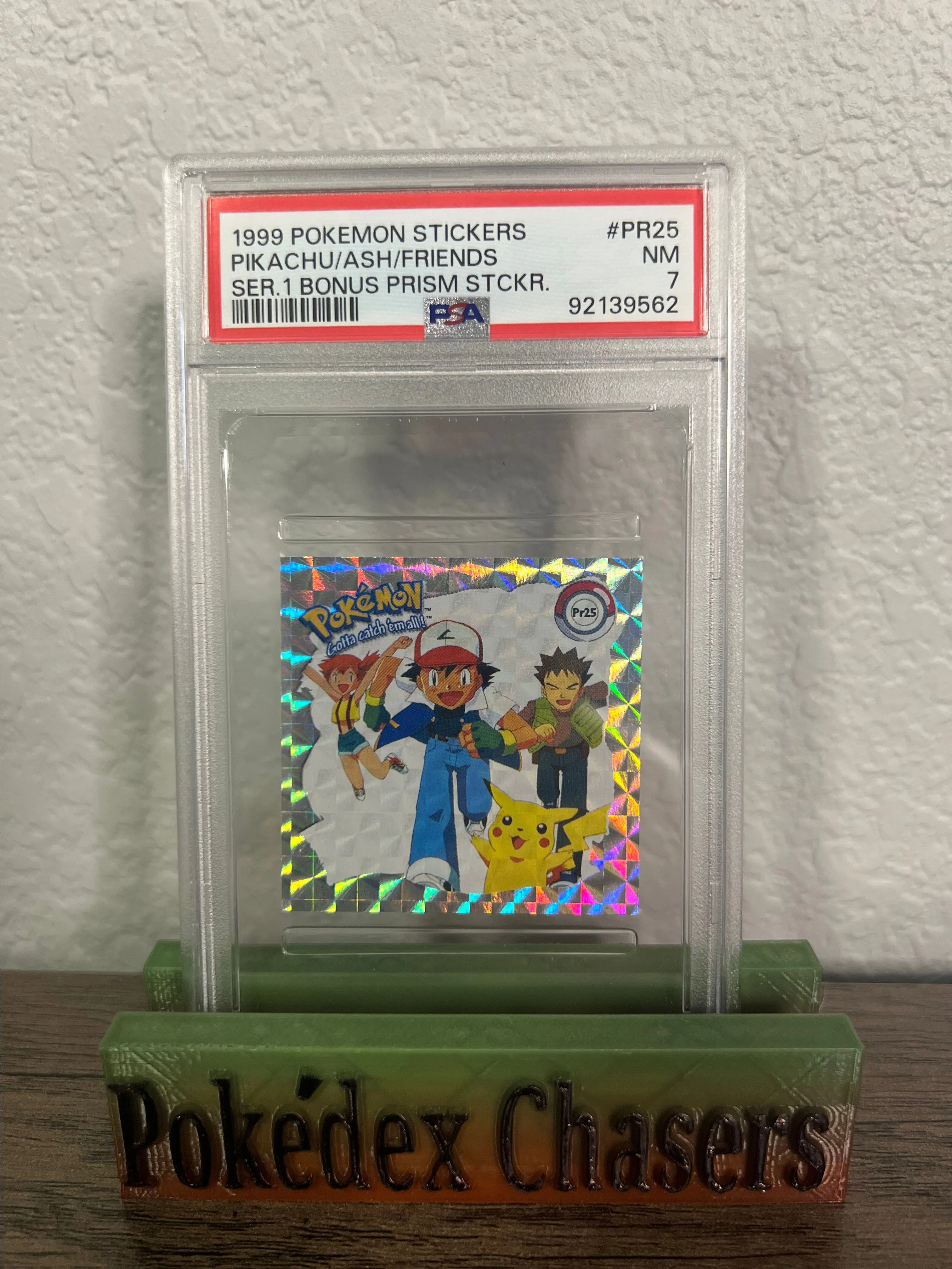 Product image for 1999 Pokemon Stickers Series 1 Bonus Prism Stickers Pikachu/Ash/Friends Ser.1 Bonus Prism Stckr. PSA