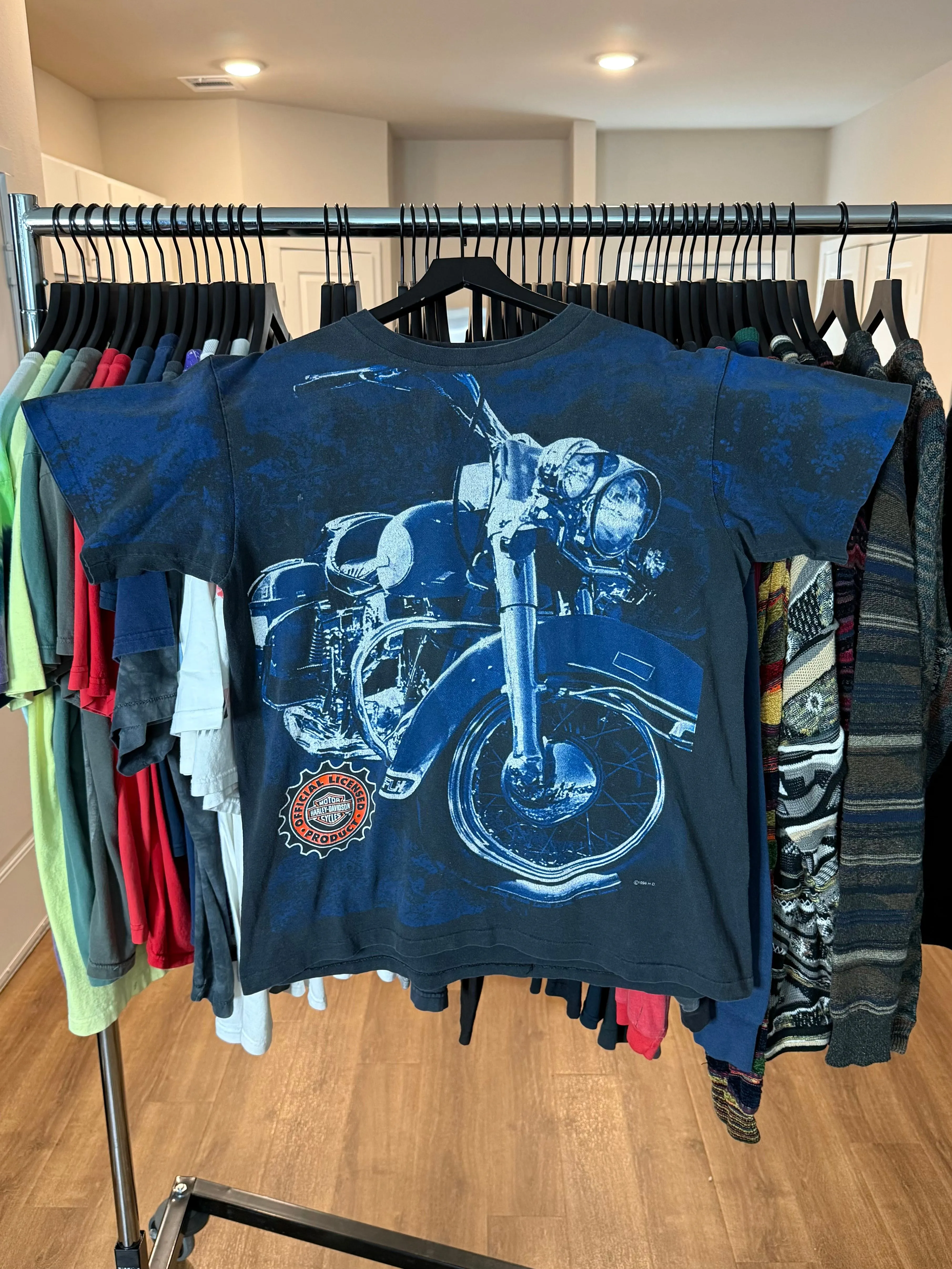Product image for Harley Davidson 90's Rare Big Print Shirt - - L