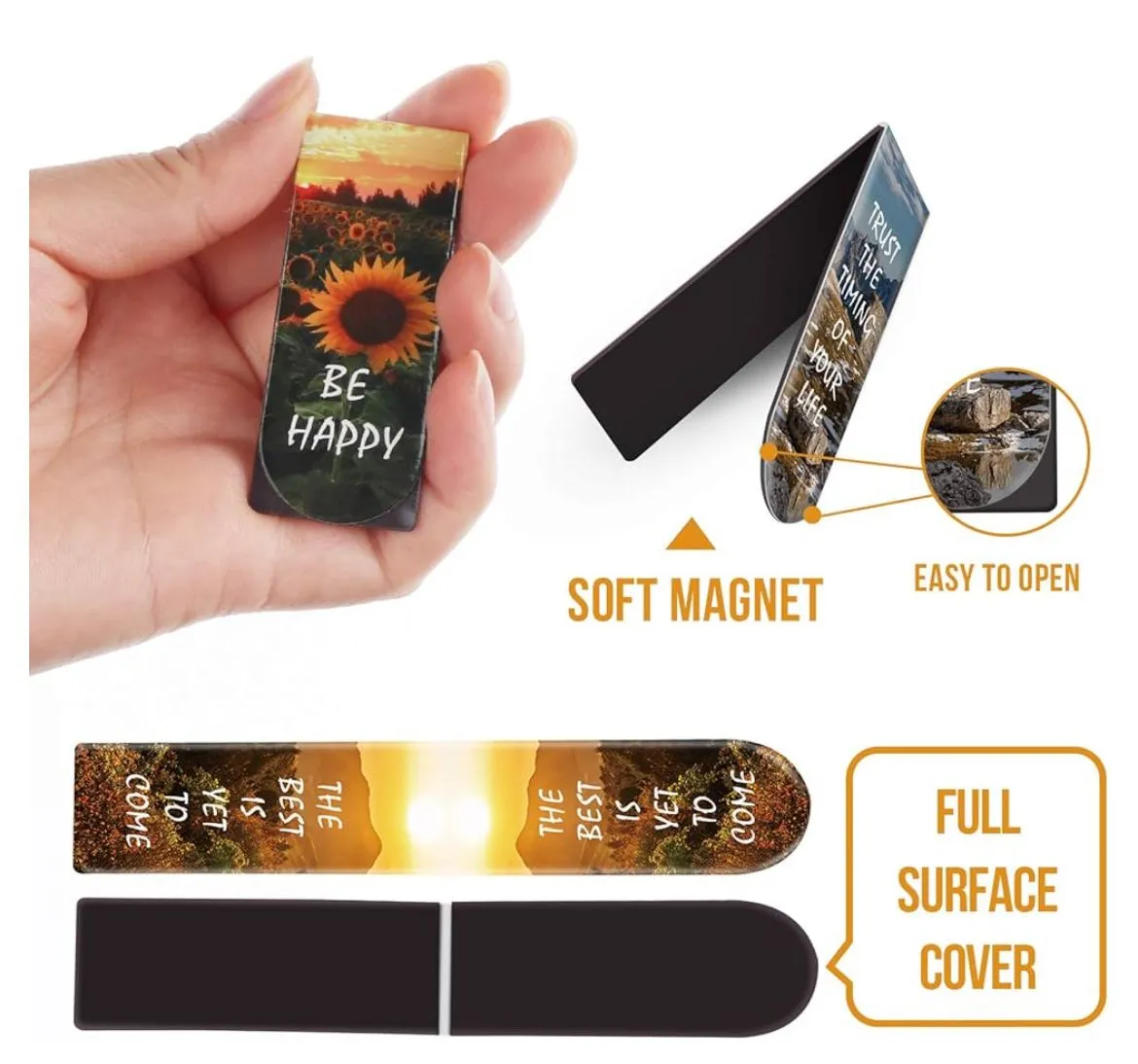 Product image for 2 Magnetic Bookmarks Positive inspirational