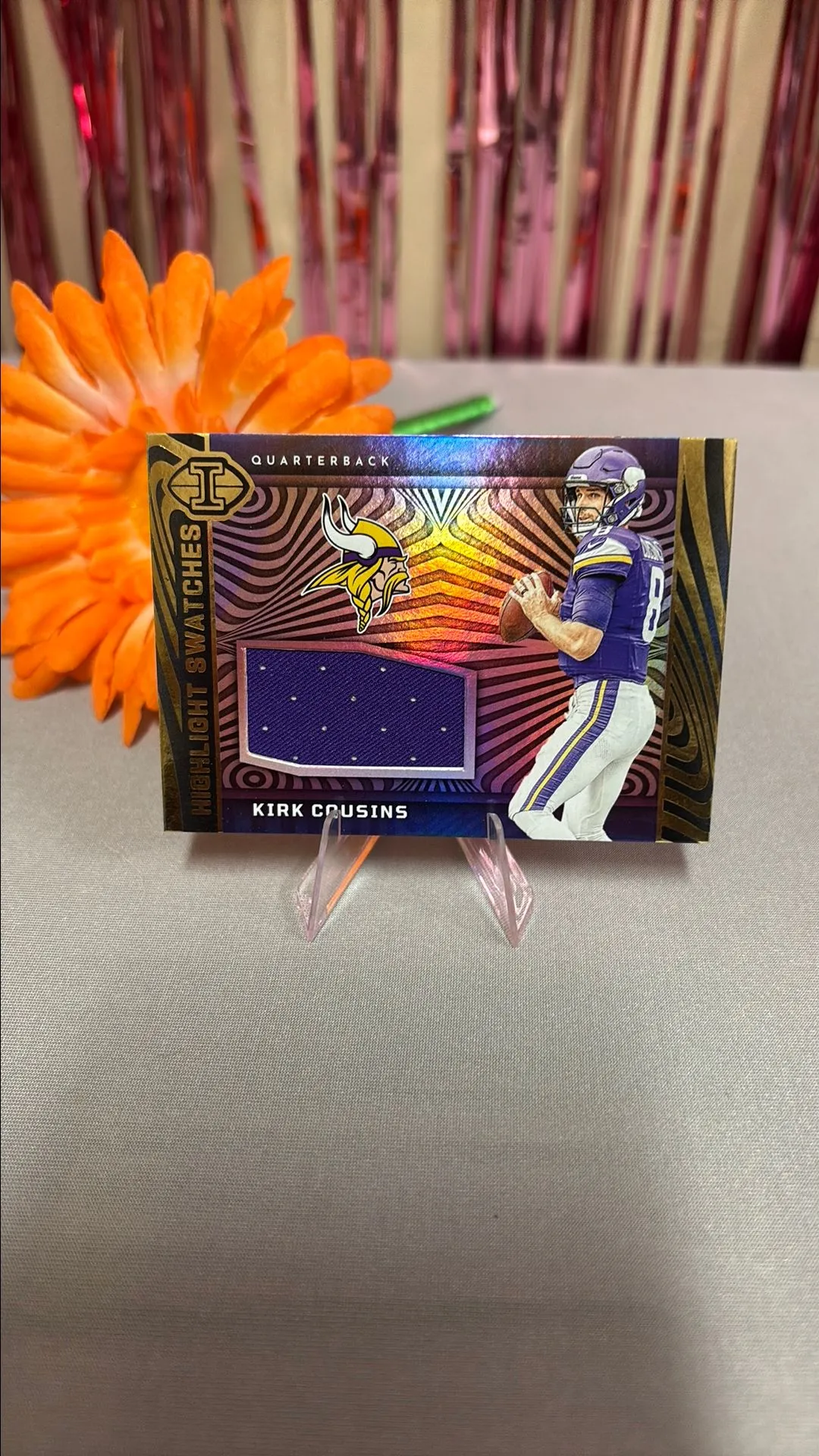 Product image for 2023 Illusions Kirk Cousins Highlight Swatches Jersey Vikings
