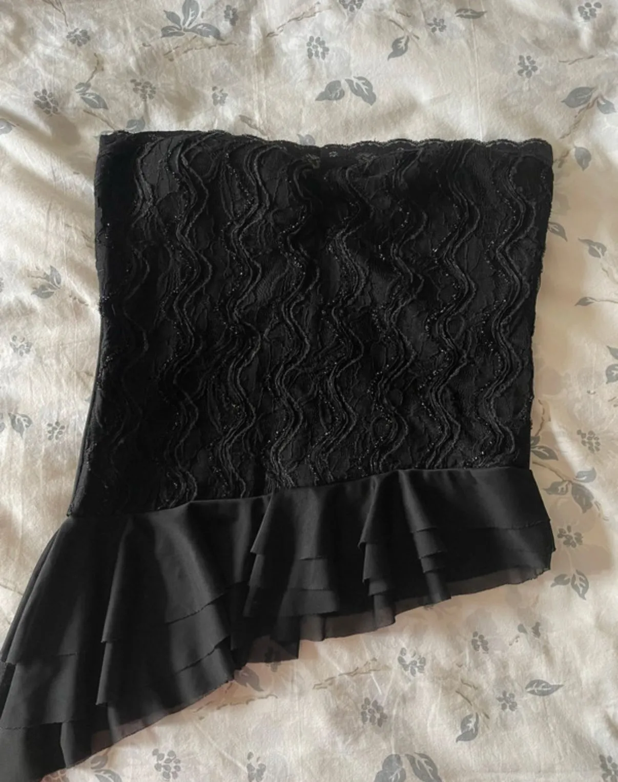 Product image for Vintage black ruffle top