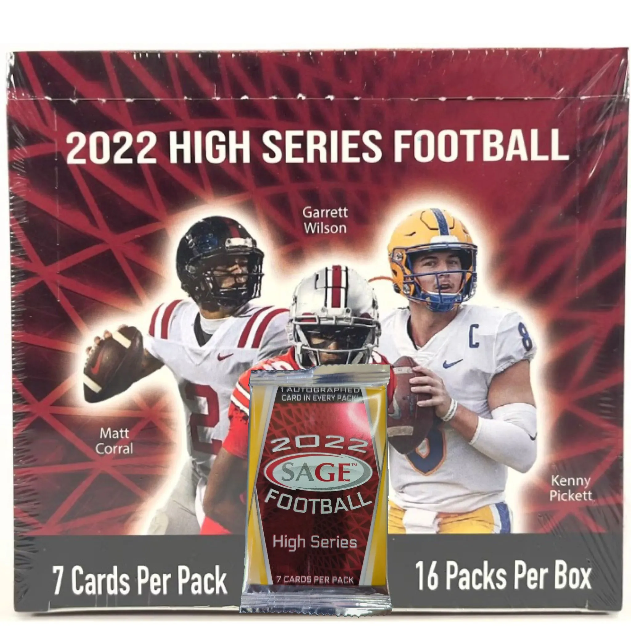 Product image for 🏈 (50% OFF DEAL) 2022 Sage High Series Football Hobby Pack | 1 AUTO PER PACK