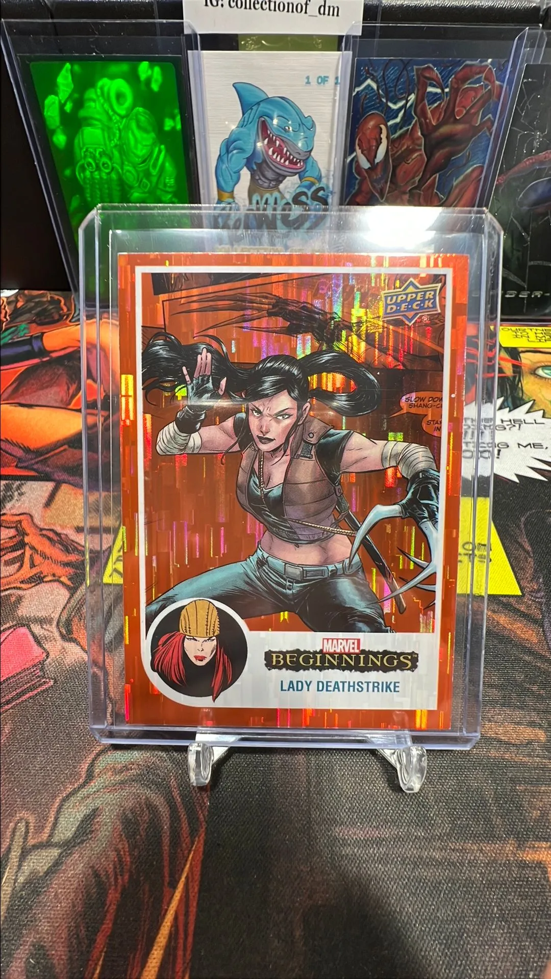 Product image for 2022 Marvel Beginnings Vol 2 Series 1 Orange Rainbow Bridge Lady Deathstrike 122/199