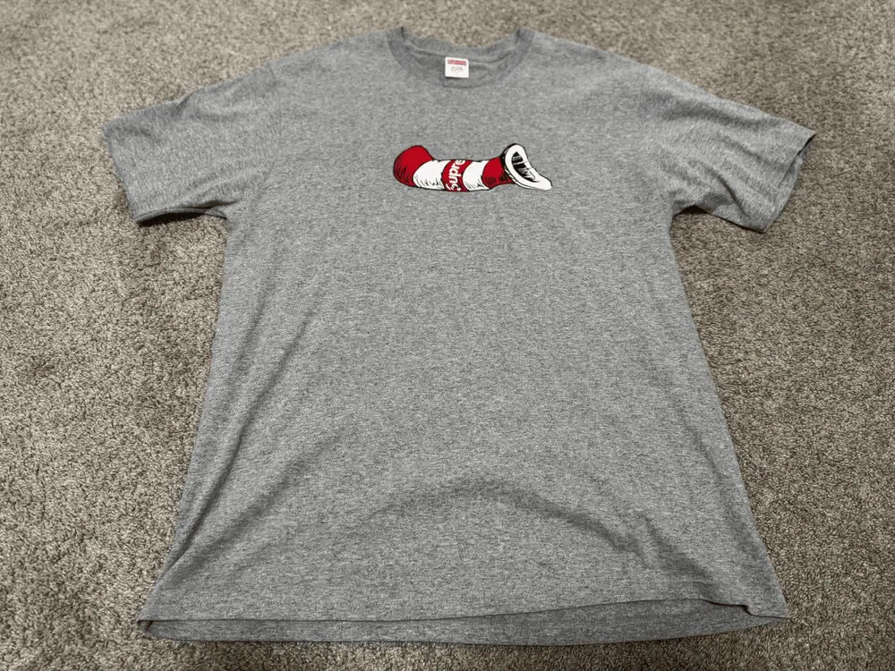 Product image for Supreme Cat in the Hat Tee | Size L |  21 x 30