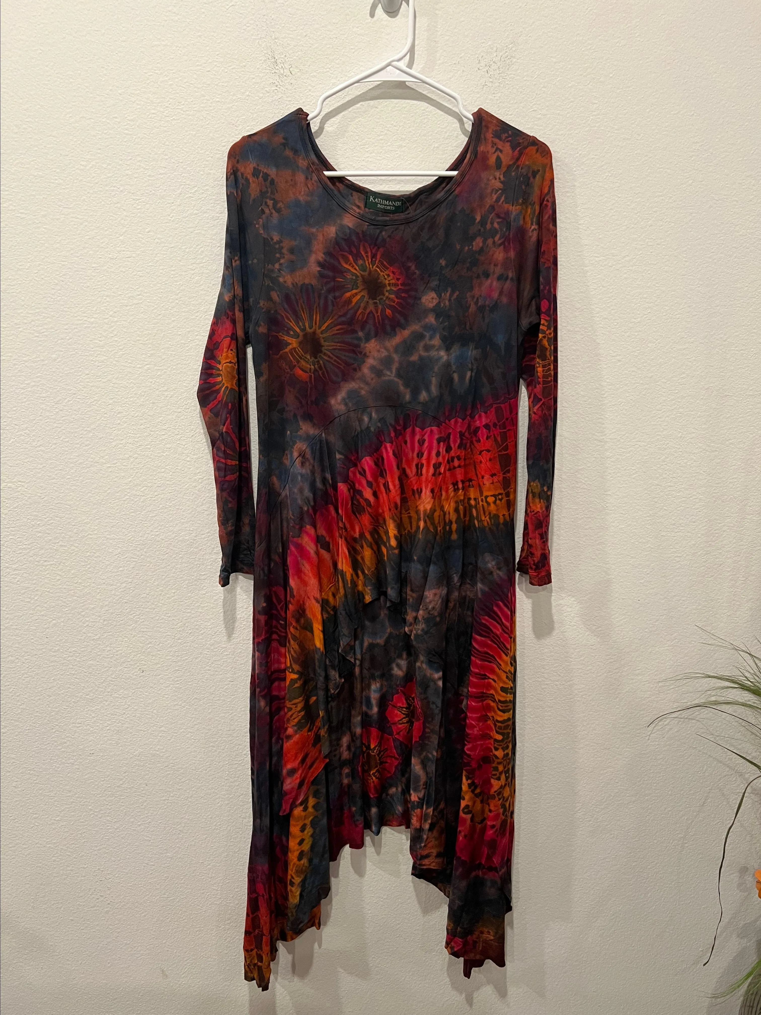 Product image for Bohemian Tie-Dye Long Sleeve Dress by Kathmandu