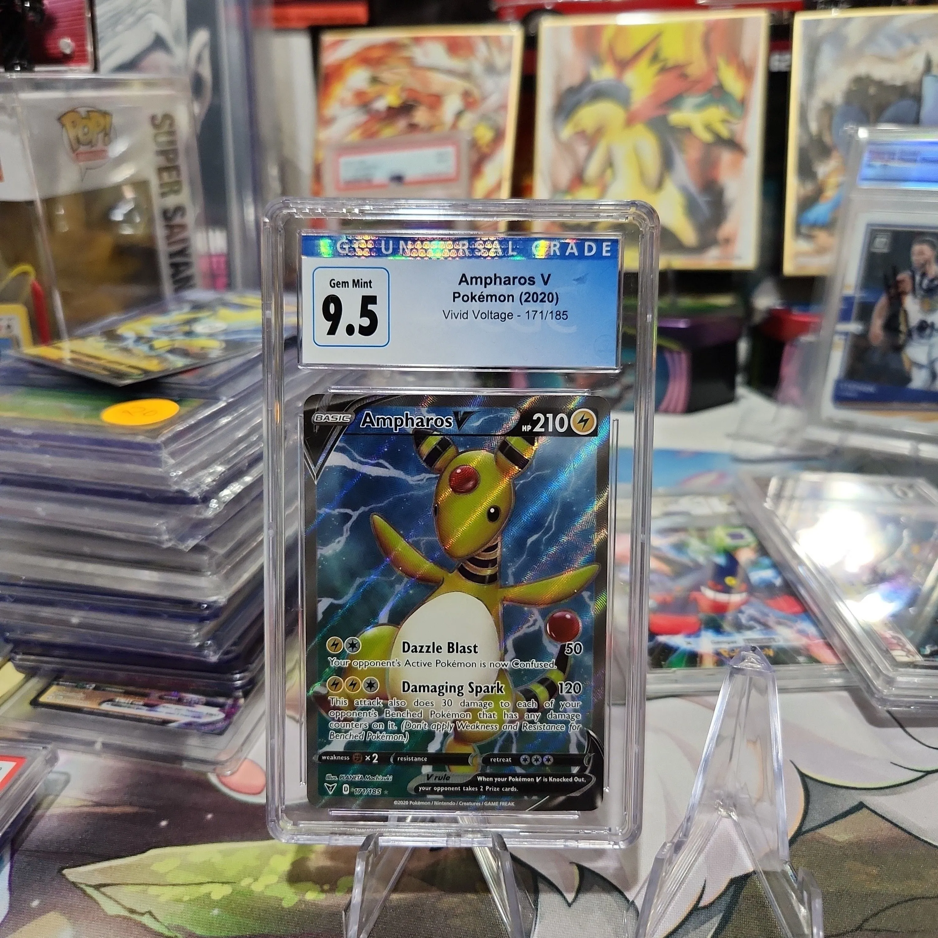 Pokemon Ampharos V 171/185 CGC 9.5 Vivid Voltage Full Art  Whatnot: Shop,  Sell, Connect